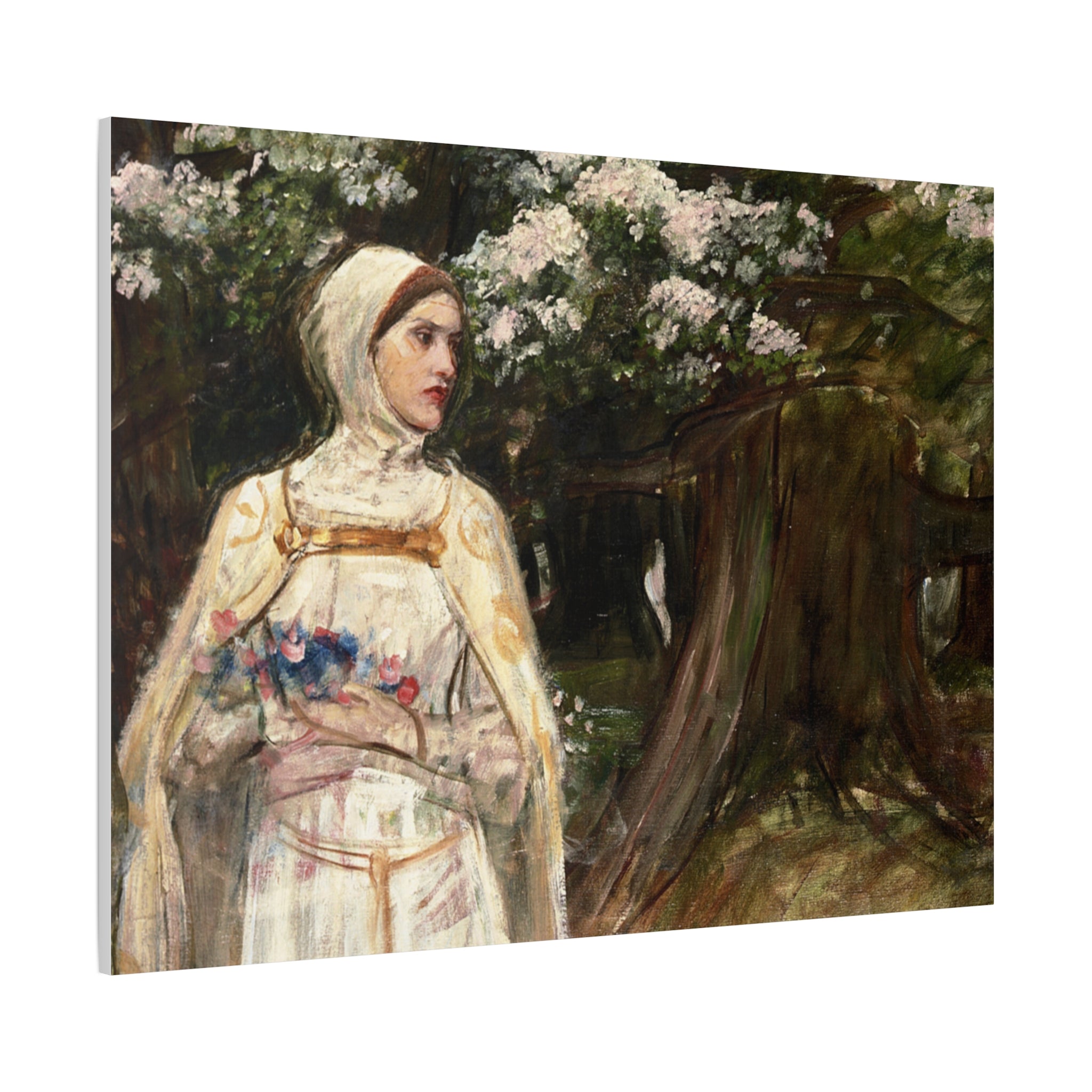 Matilda (formerly called Beatrice) by John William Waterhouse Matte Canvas Wall Art Print