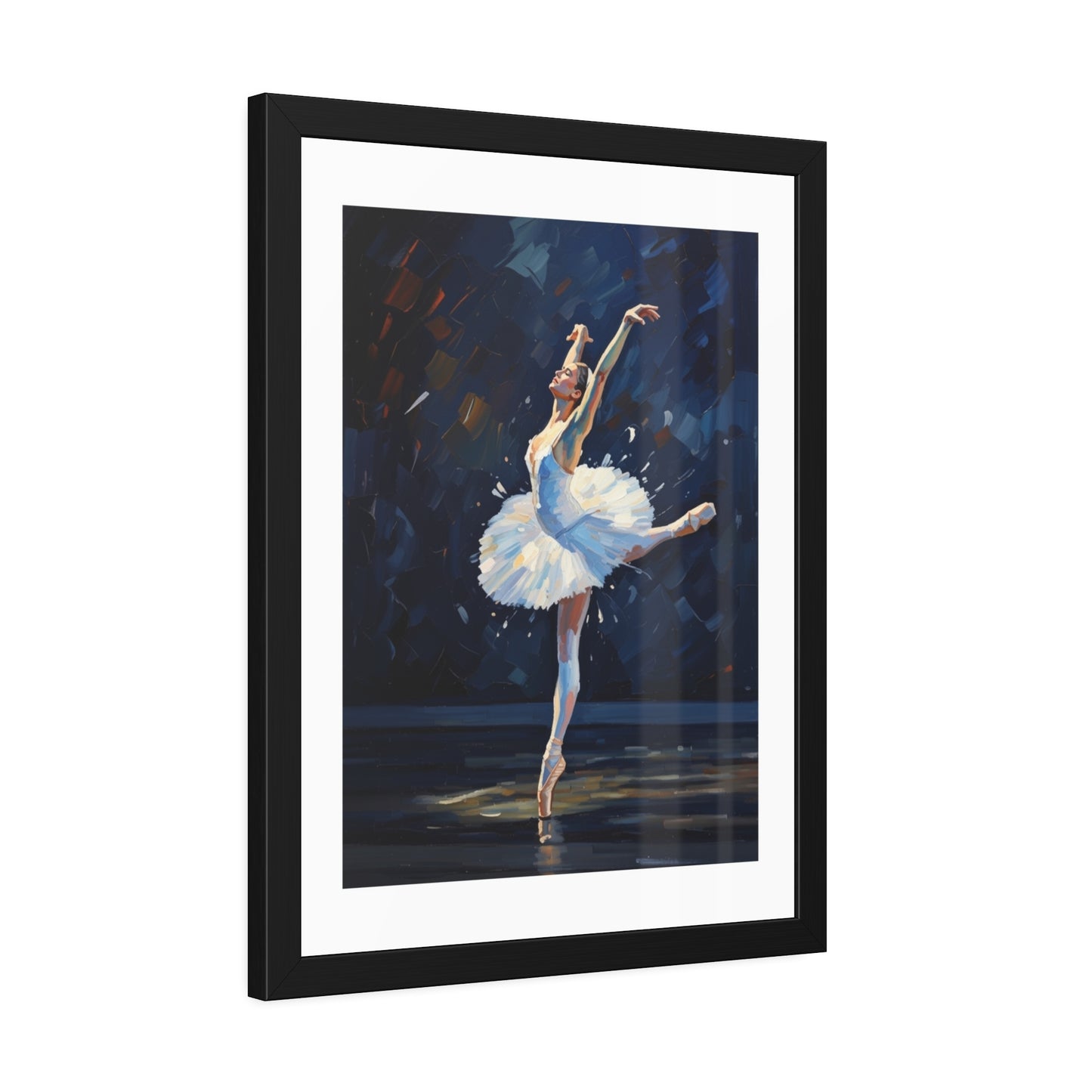 Ballet Dancer Framed Poster — Elegant Prima Ballerina Wall Art