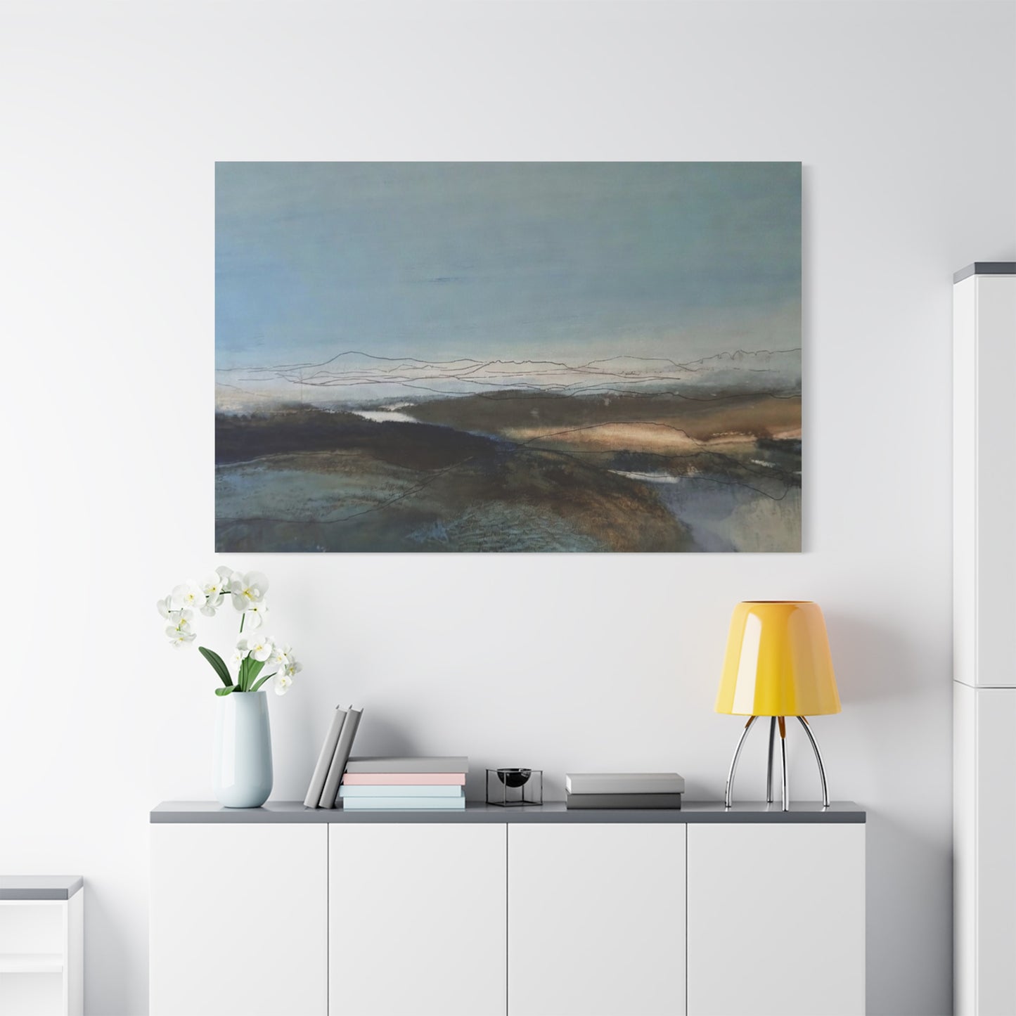 Blue landscape Matte Canvas, Stretched, 1.25"
