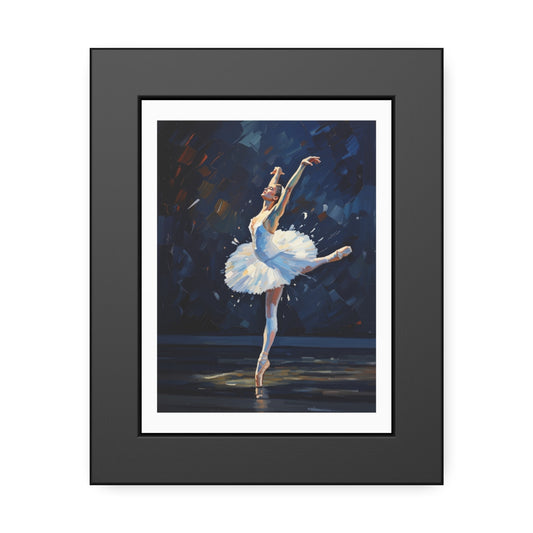 Ballet Dancer Framed Poster — Elegant Prima Ballerina Wall Art