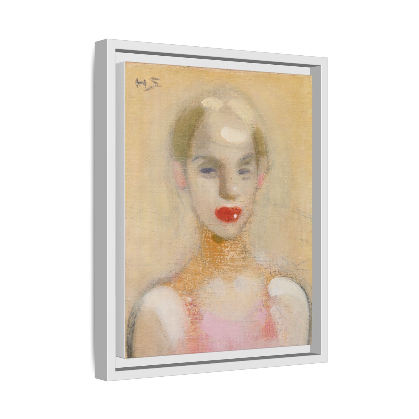 Circus Girl by Helene Schjerfbeck Framed Matte Canvas Portrait Art Print