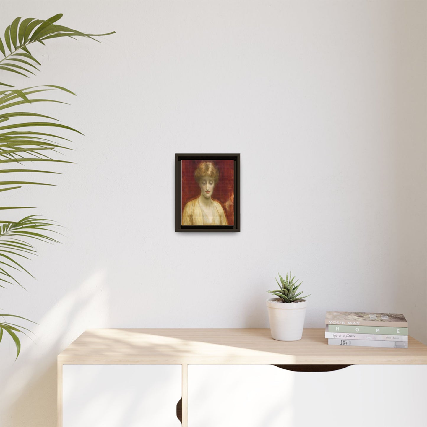 Mrs Williams by Lord Frederic Leighton Framed Matte Canvas Portrait Wall Art Print