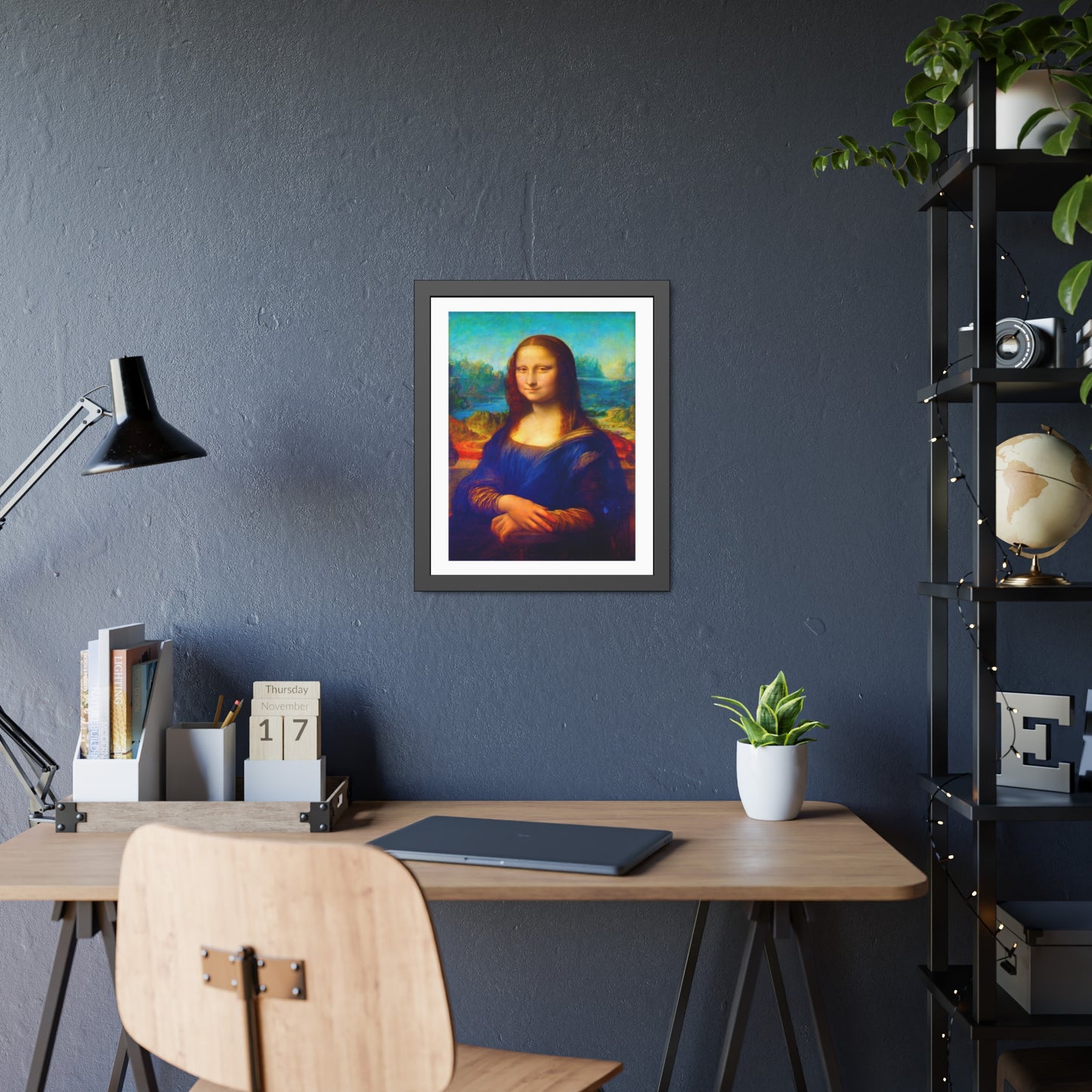 Framed Mona Lisa Poster — Classic Renaissance Art Print in Black Frame