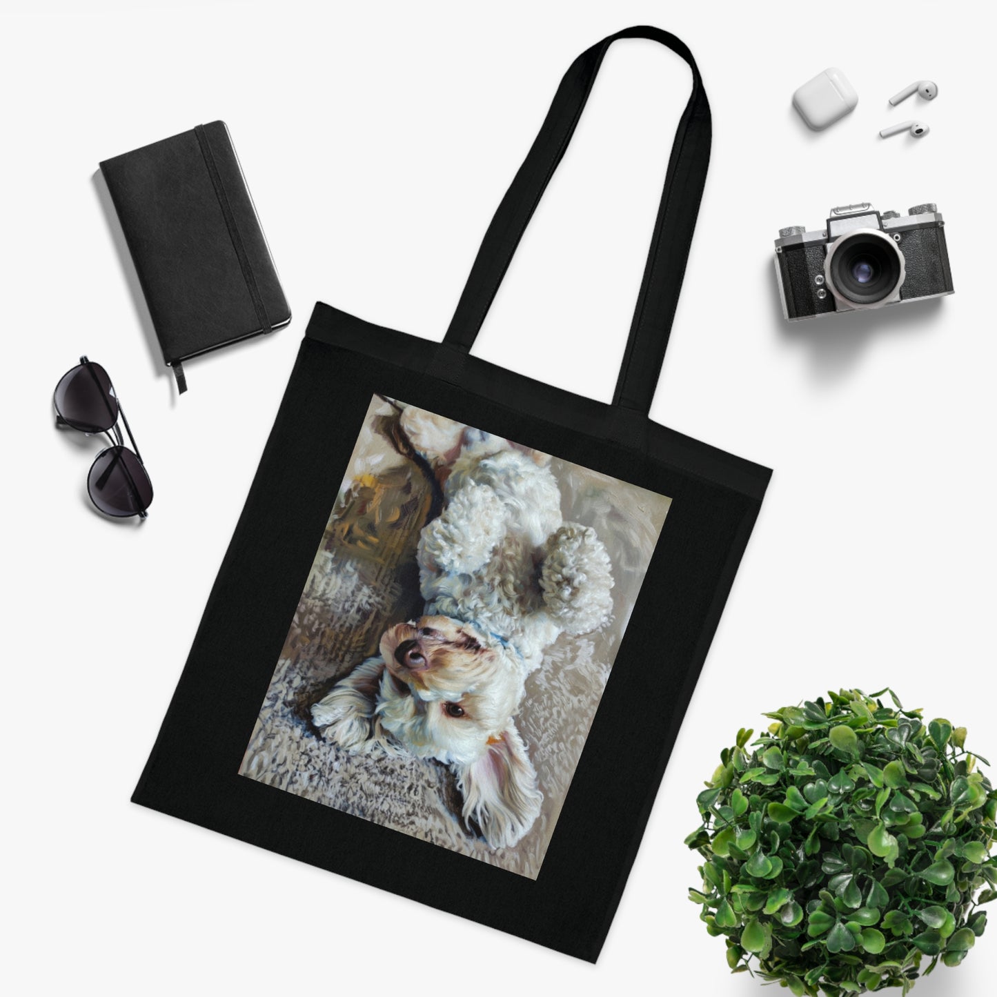 Cute Puppy Photo Cotton Tote — Adorable Dog Lover Gift Tote Bag