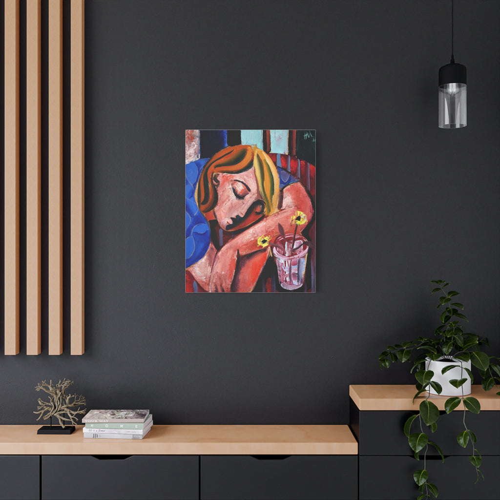 When she finally woke the world around her had changed unrecognizably by Hennie Niemann jnr Canvas Wall Art Print