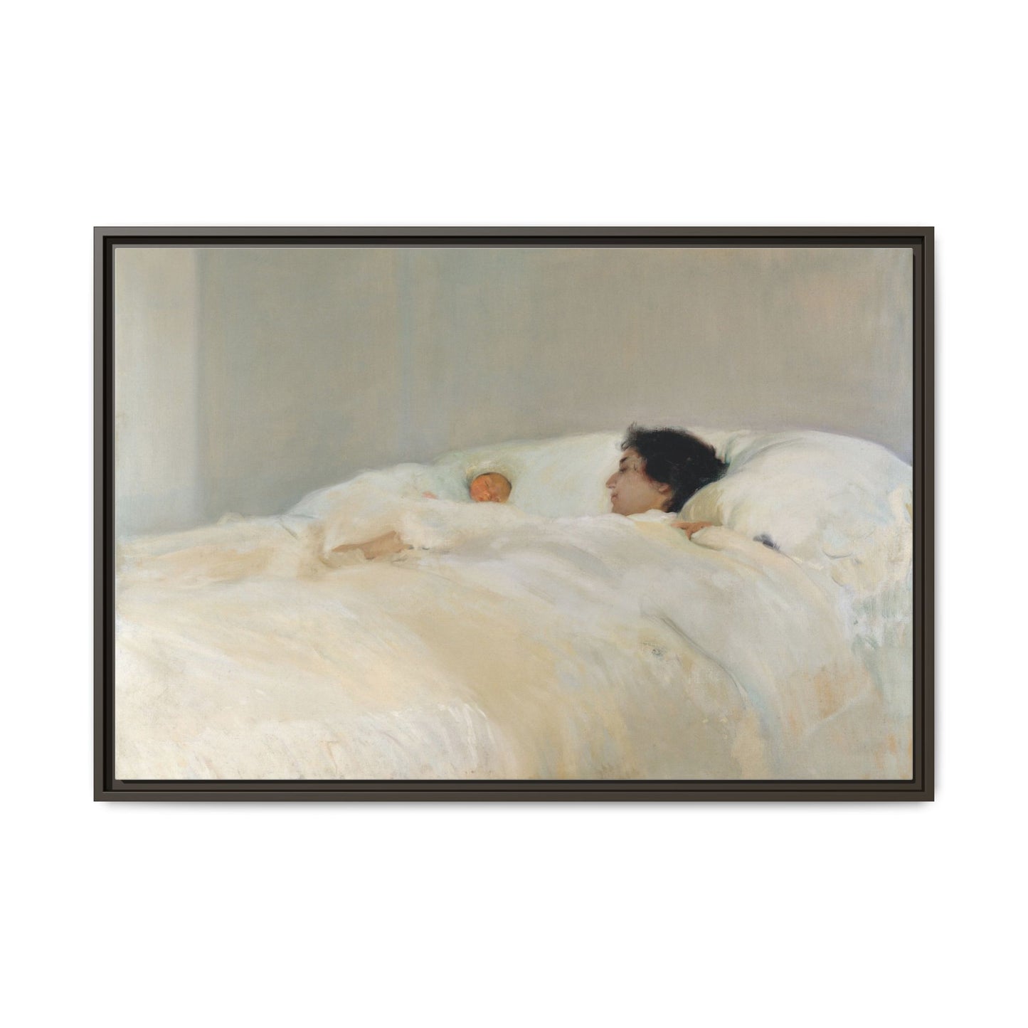 Mother by Joaquin Sorolla y Bastida Framed Matte Canvas Wall Art Print