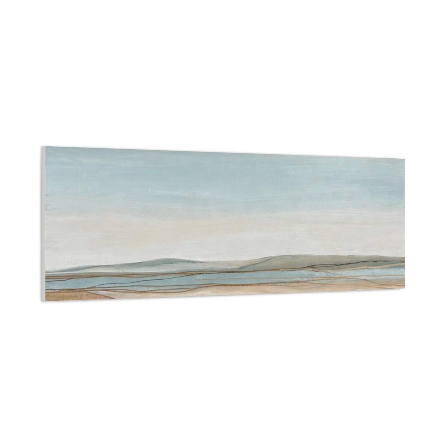 Coastal Pastel Landscape Canvas — Matte Stretched Wall Art
