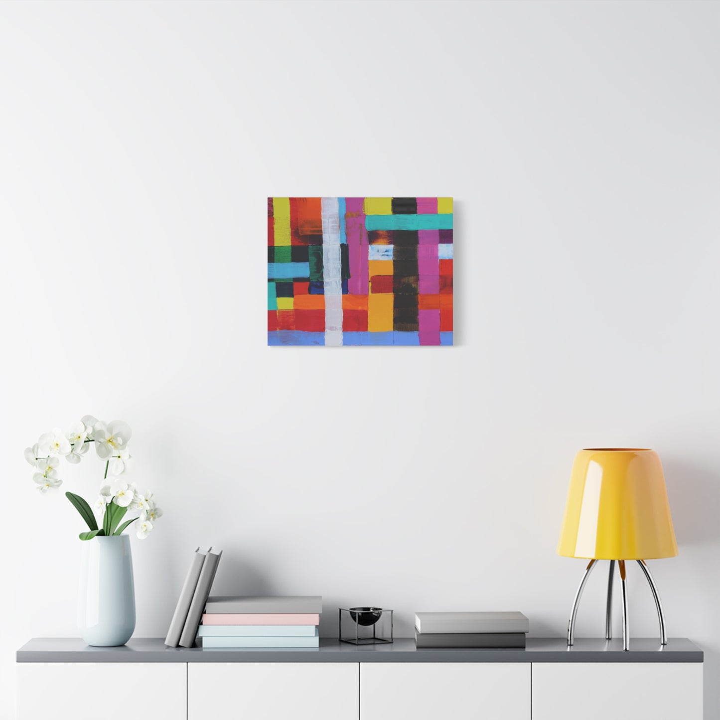 Farbfeld Malerei (Acryl) by Unknown Artist Matte Canvas Print Wall Art