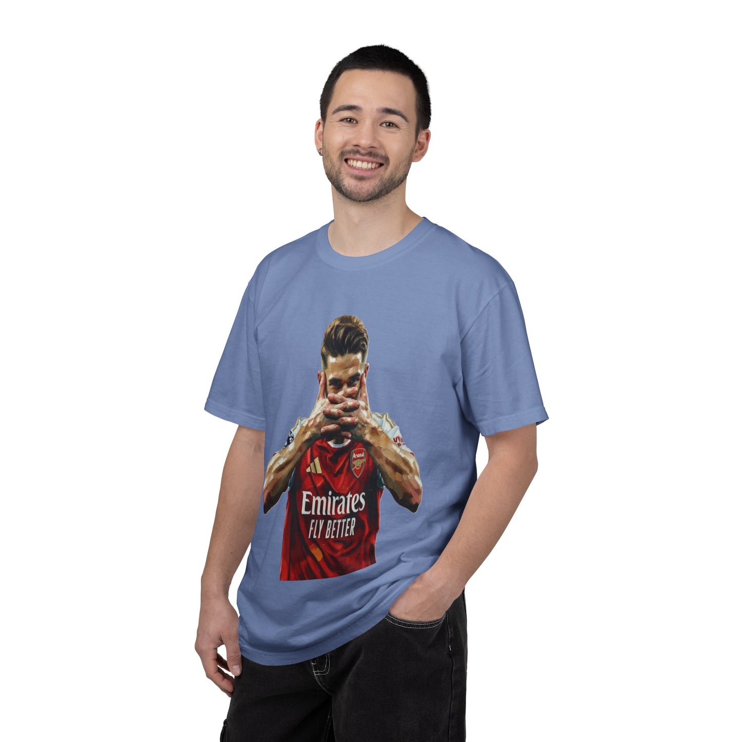 Soccer Celebration T-Shirt — Emirates 'Fly Better' Jersey Design