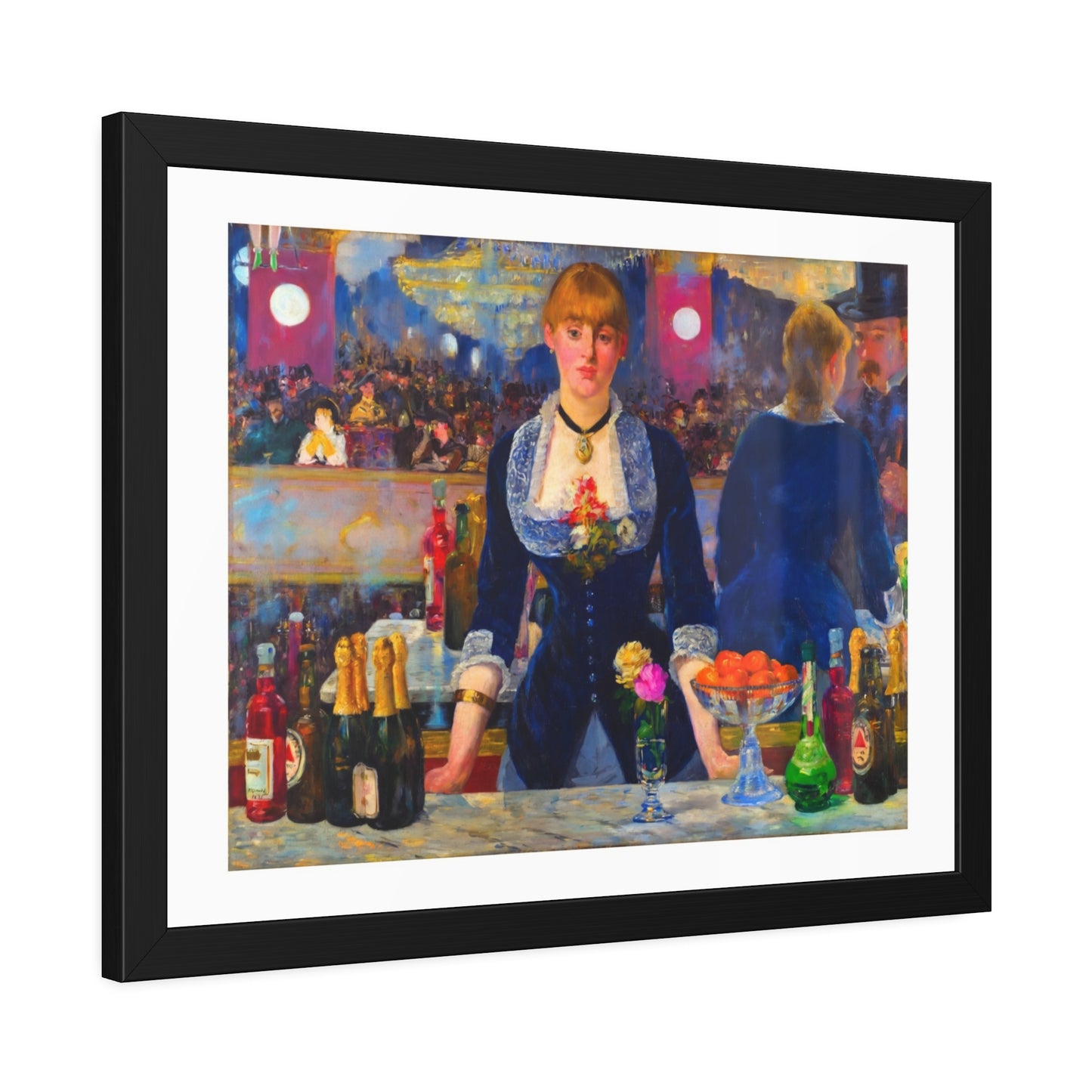 Framed Art Poster — 'A Bar at the Folies‑Bergère' Vintage Impressionist Print