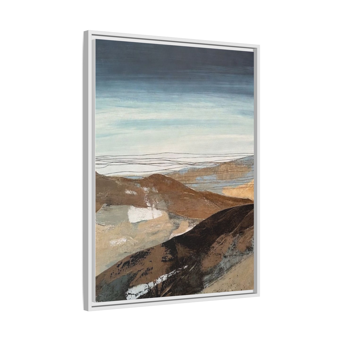 Framed Matte Canvas Art — Serene Abstract Landscape