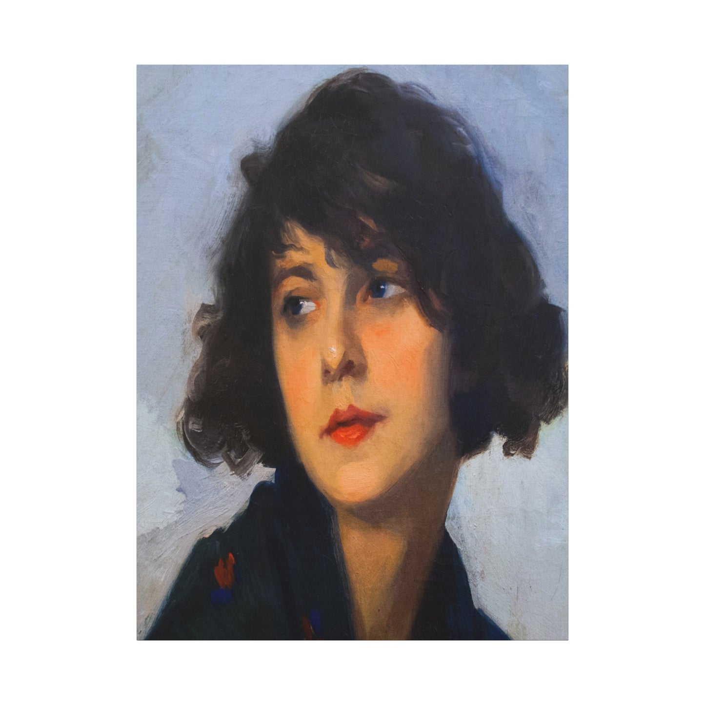 Mulher do chale verde (cropped) by Cyprien Eugene Boulet Matte Canvas Print — Stretched Wall Art