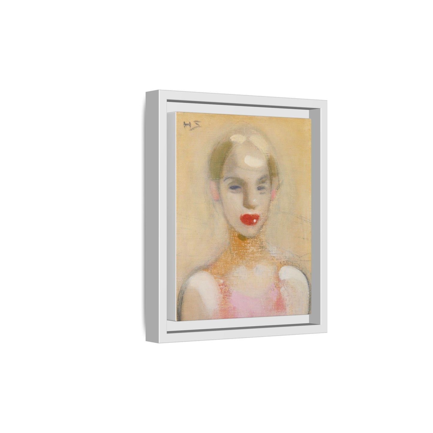 Circus Girl by Helene Schjerfbeck Framed Matte Canvas Portrait Art Print