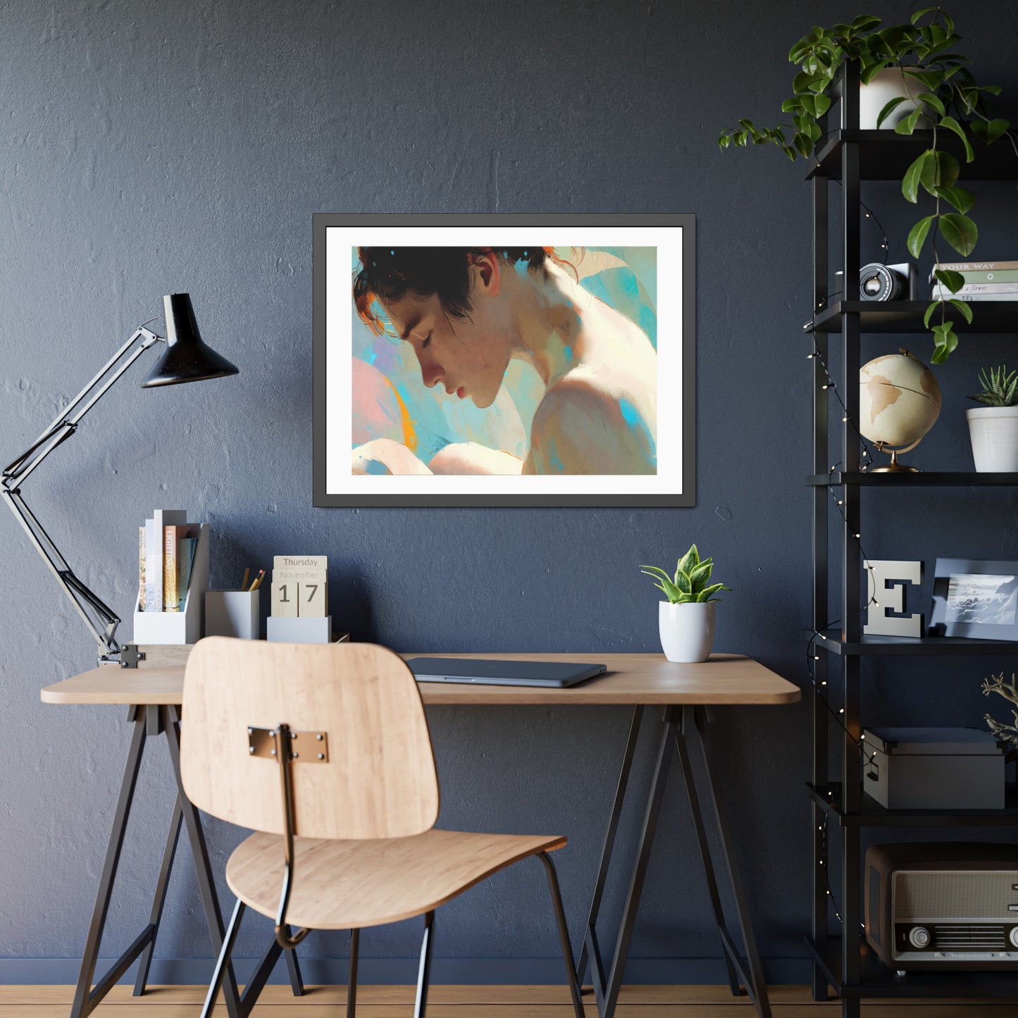 Framed Art Poster — Serene Portrait Print for Home Decor