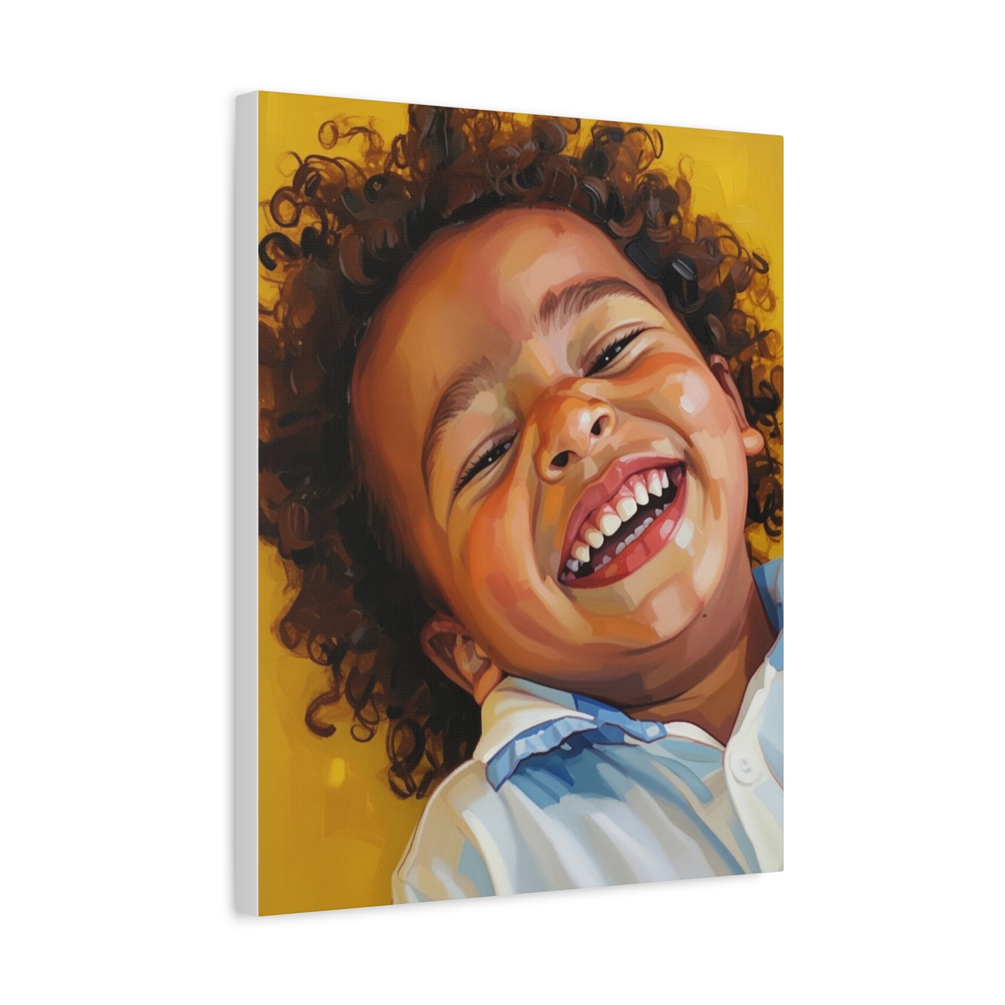 Joyful Child Portrait Canvas - Matte Stretched Wall Art