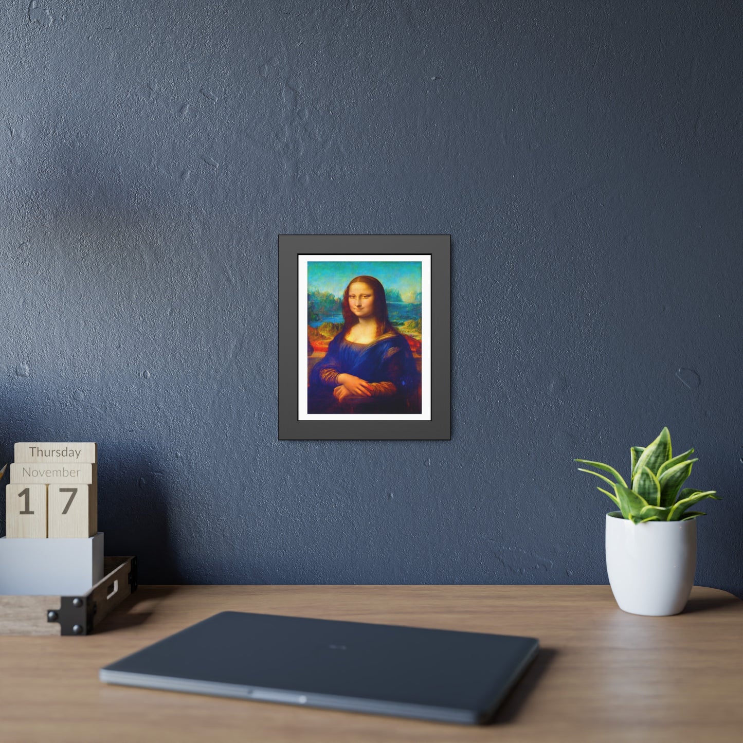 Framed Mona Lisa Poster — Classic Renaissance Art Print in Black Frame
