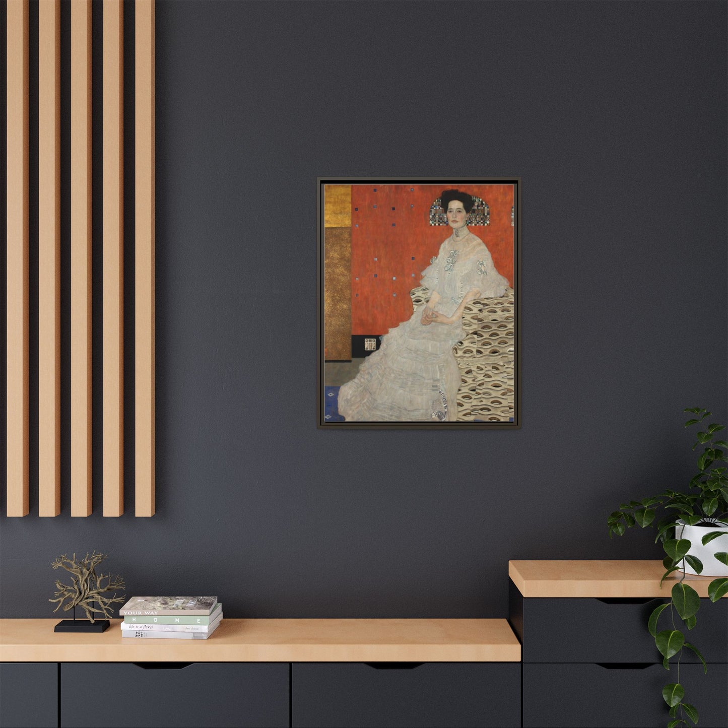 Fritza Riedler by Gustav Klimt Framed Matte Canvas Wall Art Print