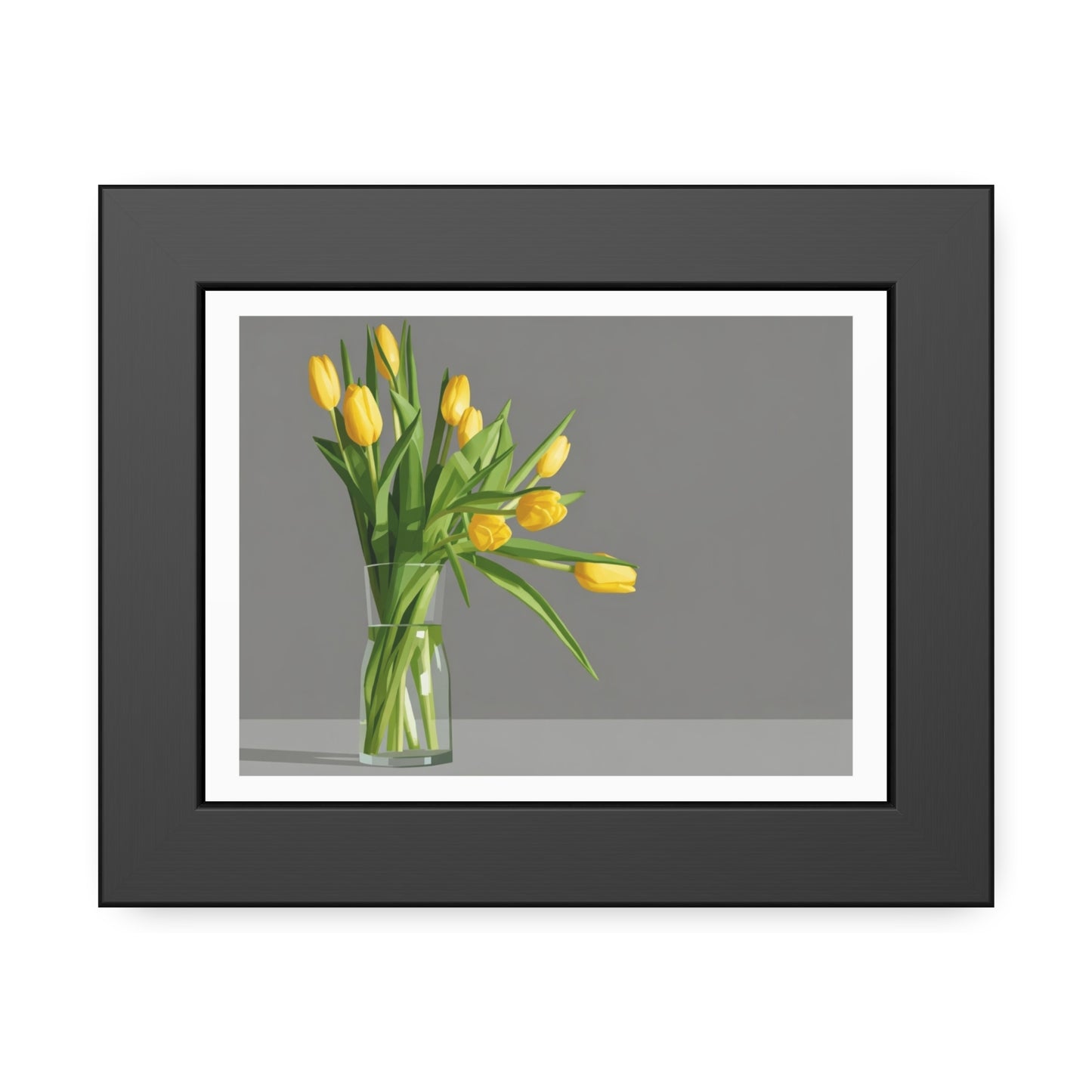 Yellow Tulip Framed Print — Modern Botanical Wall Art