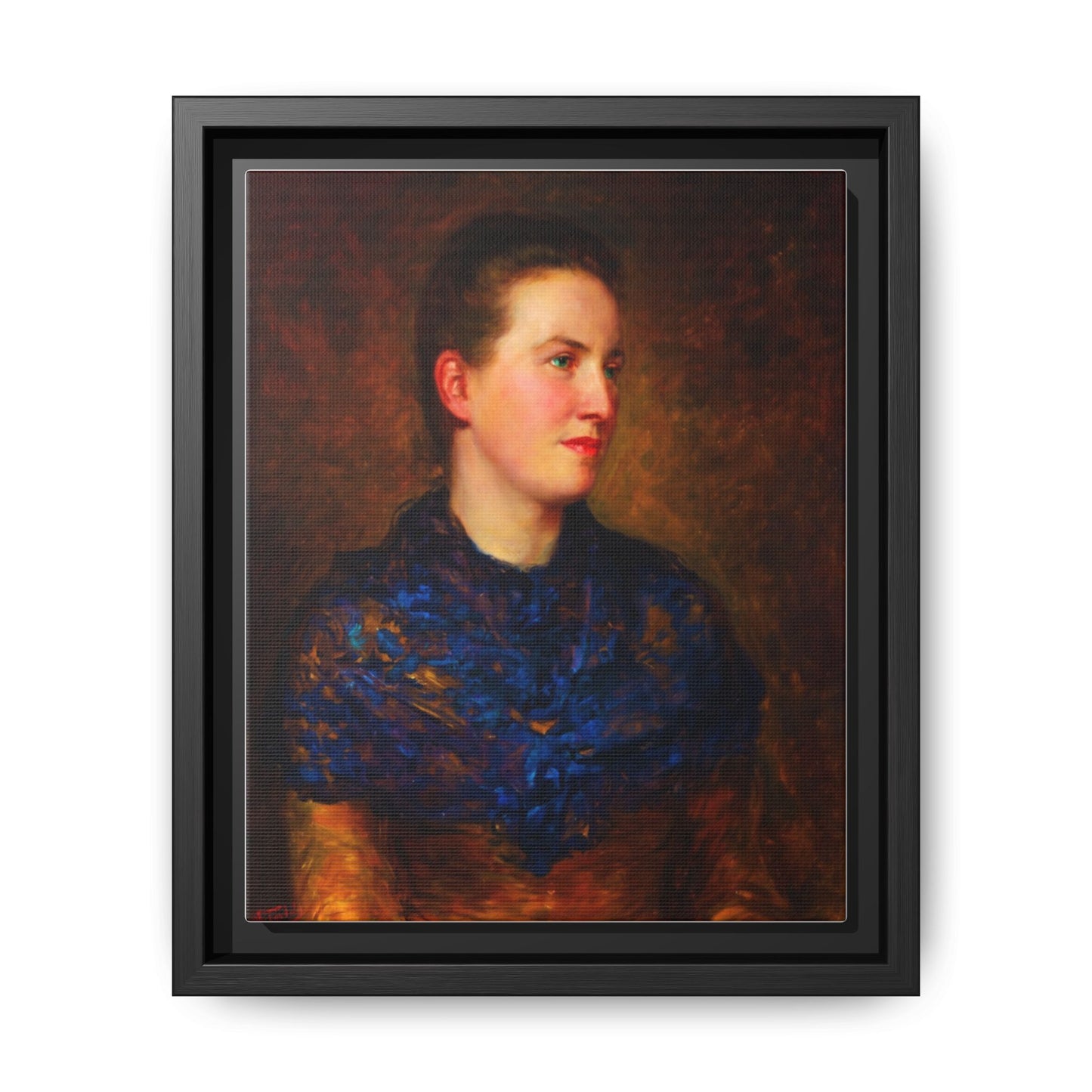 Framed Matte Canvas Portrait Print — Classic Victorian Woman Wall Art