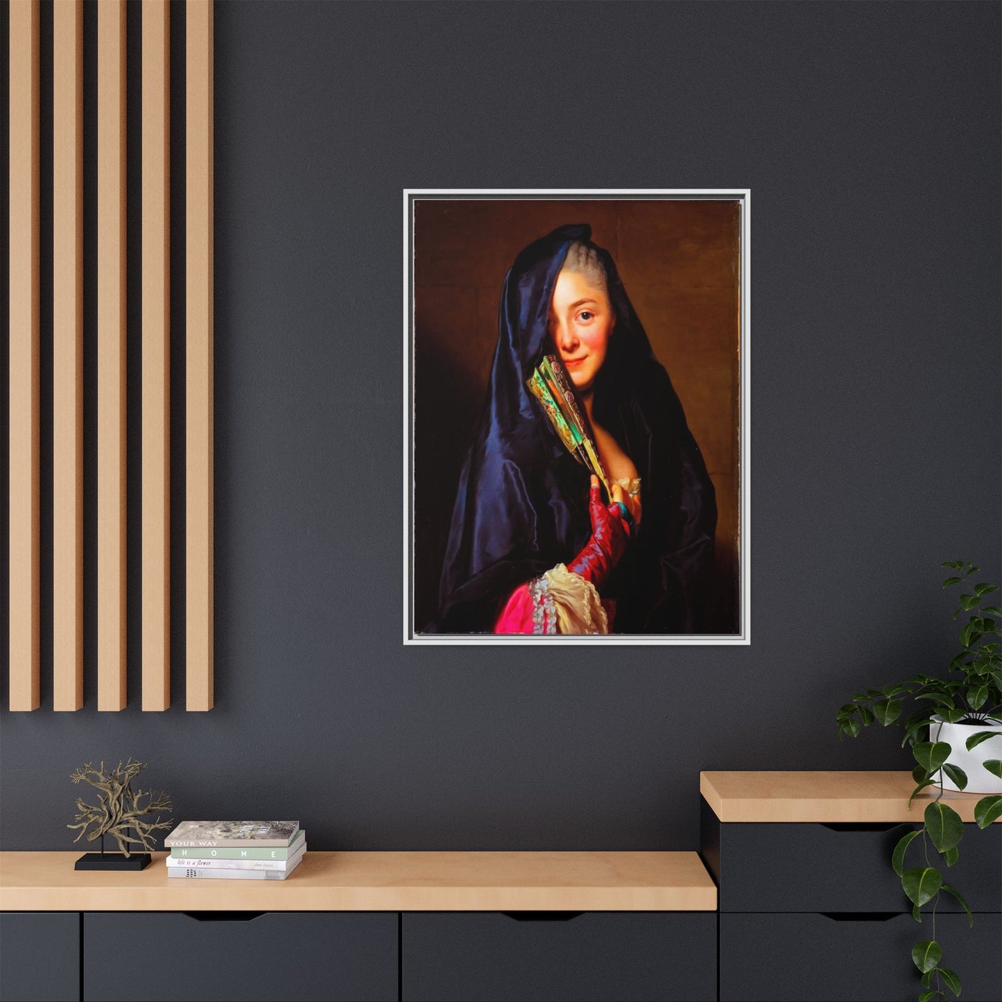 Framed Matte Canvas Wall Art — Classical Portrait Print
