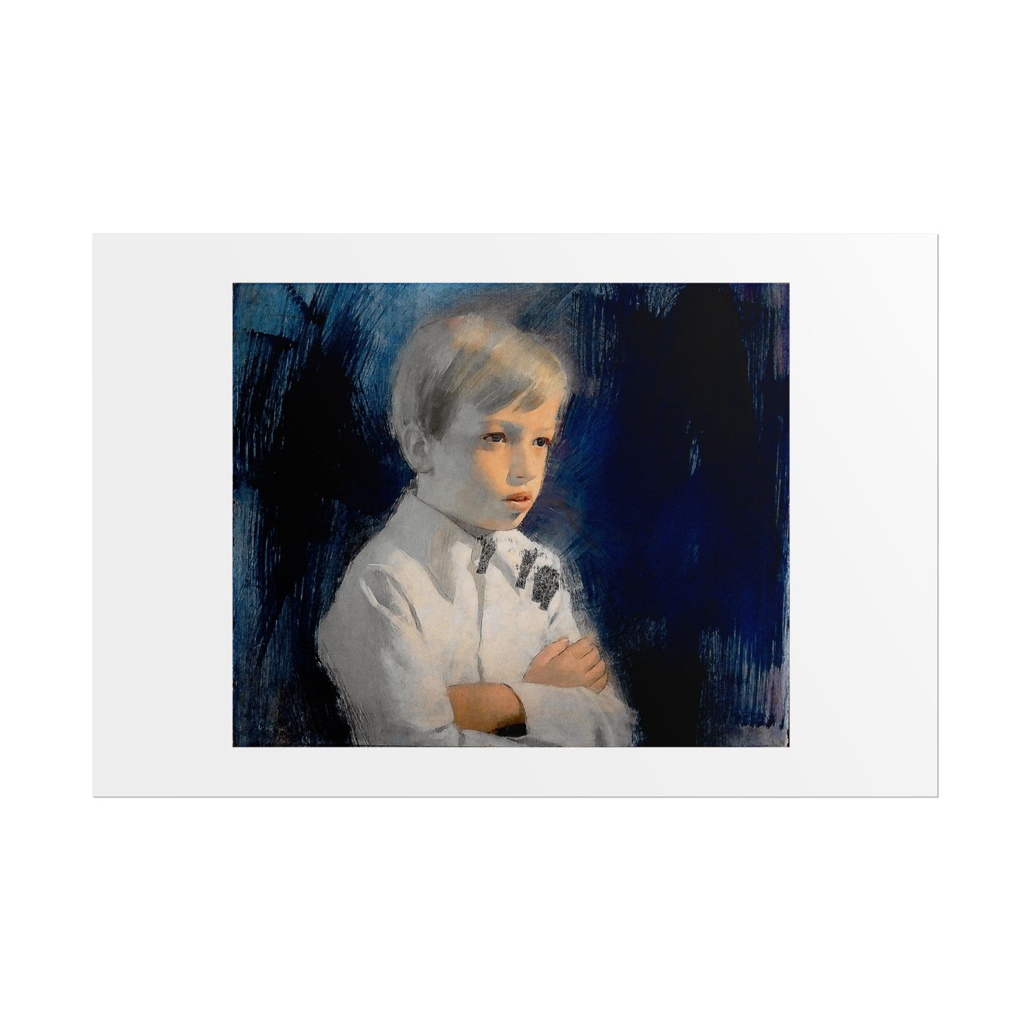 Painting of boy by Unknown Artist Wall Art Print