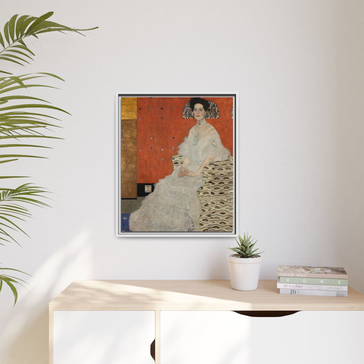 Fritza Riedler by Gustav Klimt Framed Matte Canvas Wall Art Print