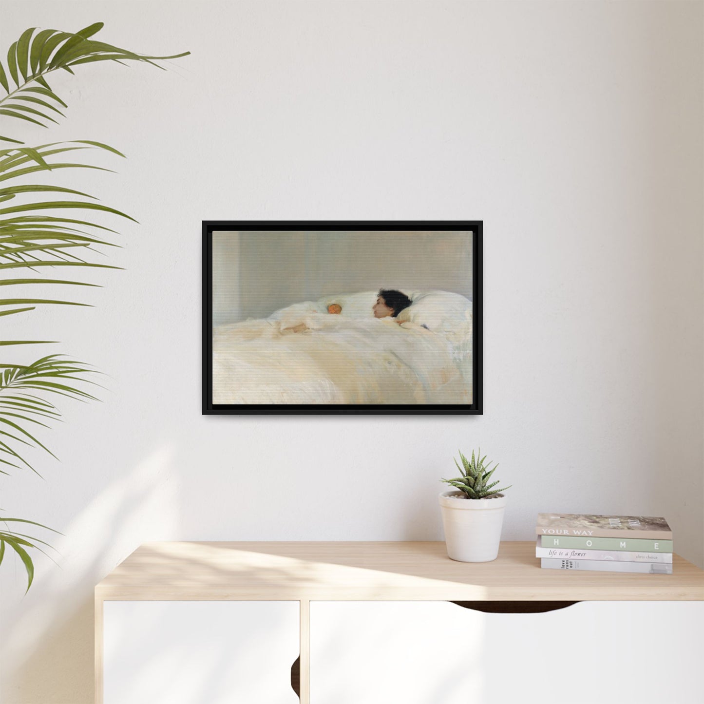Mother by Joaquin Sorolla y Bastida Framed Matte Canvas Wall Art Print