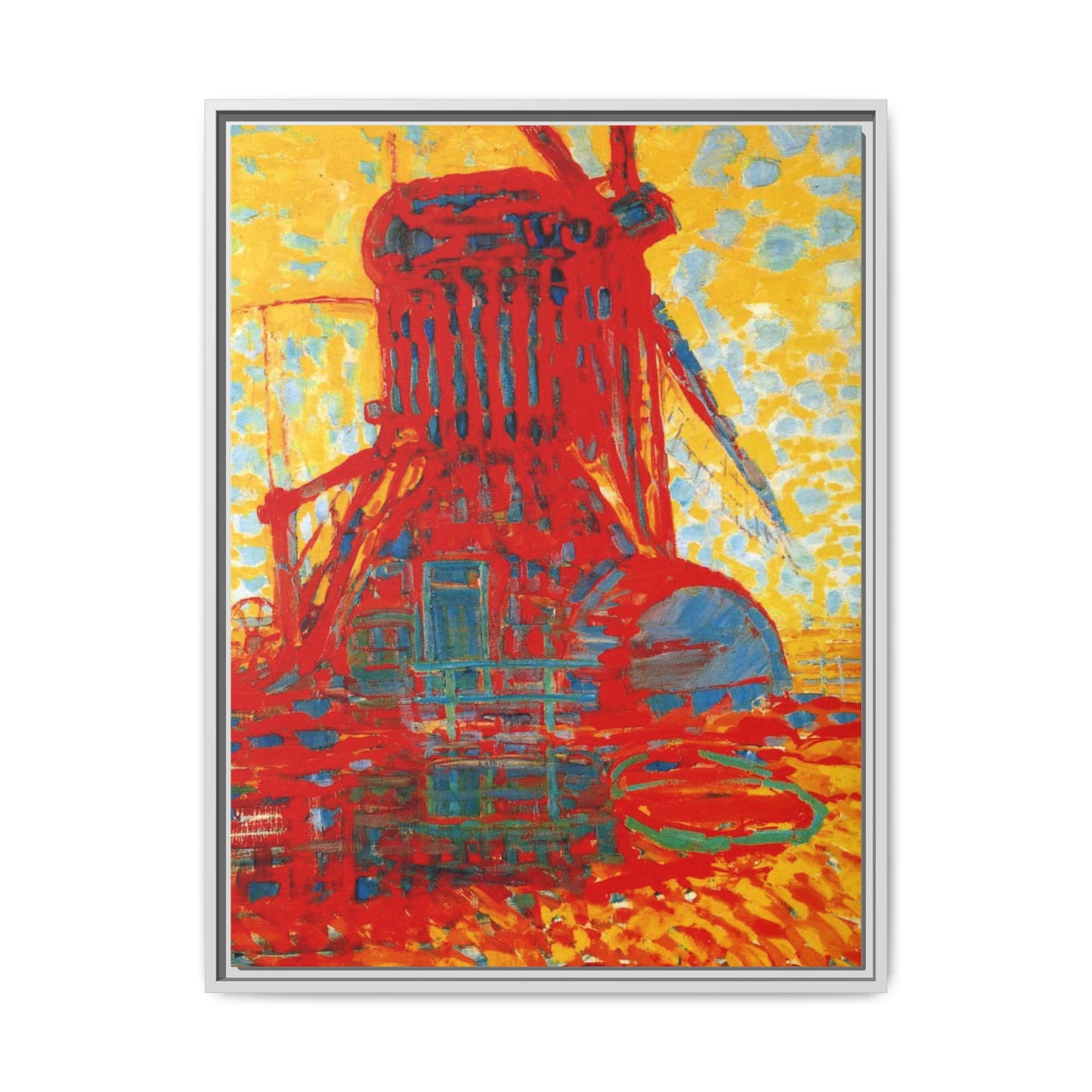 Mill by Sunlight by Piet Mondrian Matte Framed Canvas Wall Art Print
