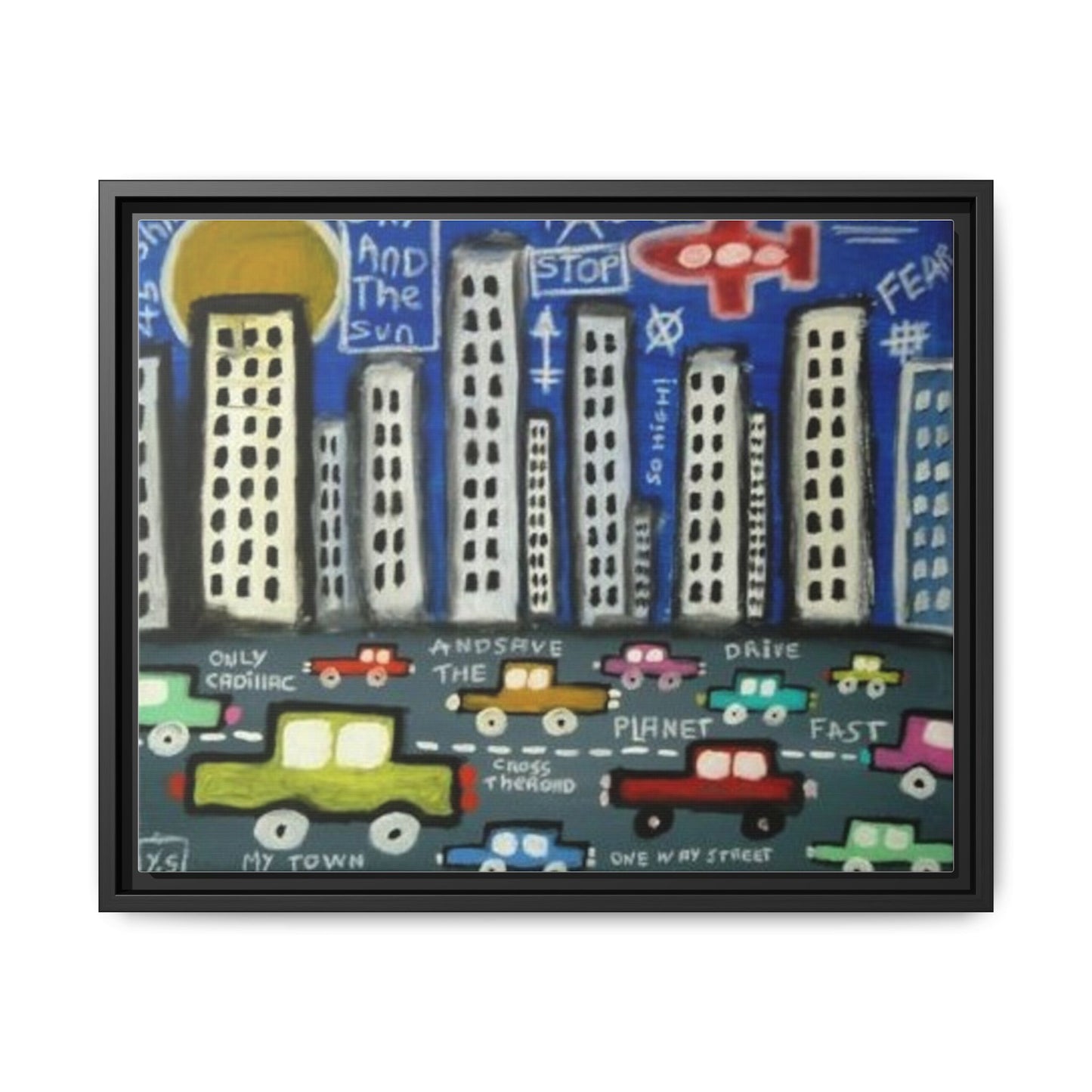 Only Cadillac 2 by Yann Sciberras Framed Matte Canvas Wall Art Print