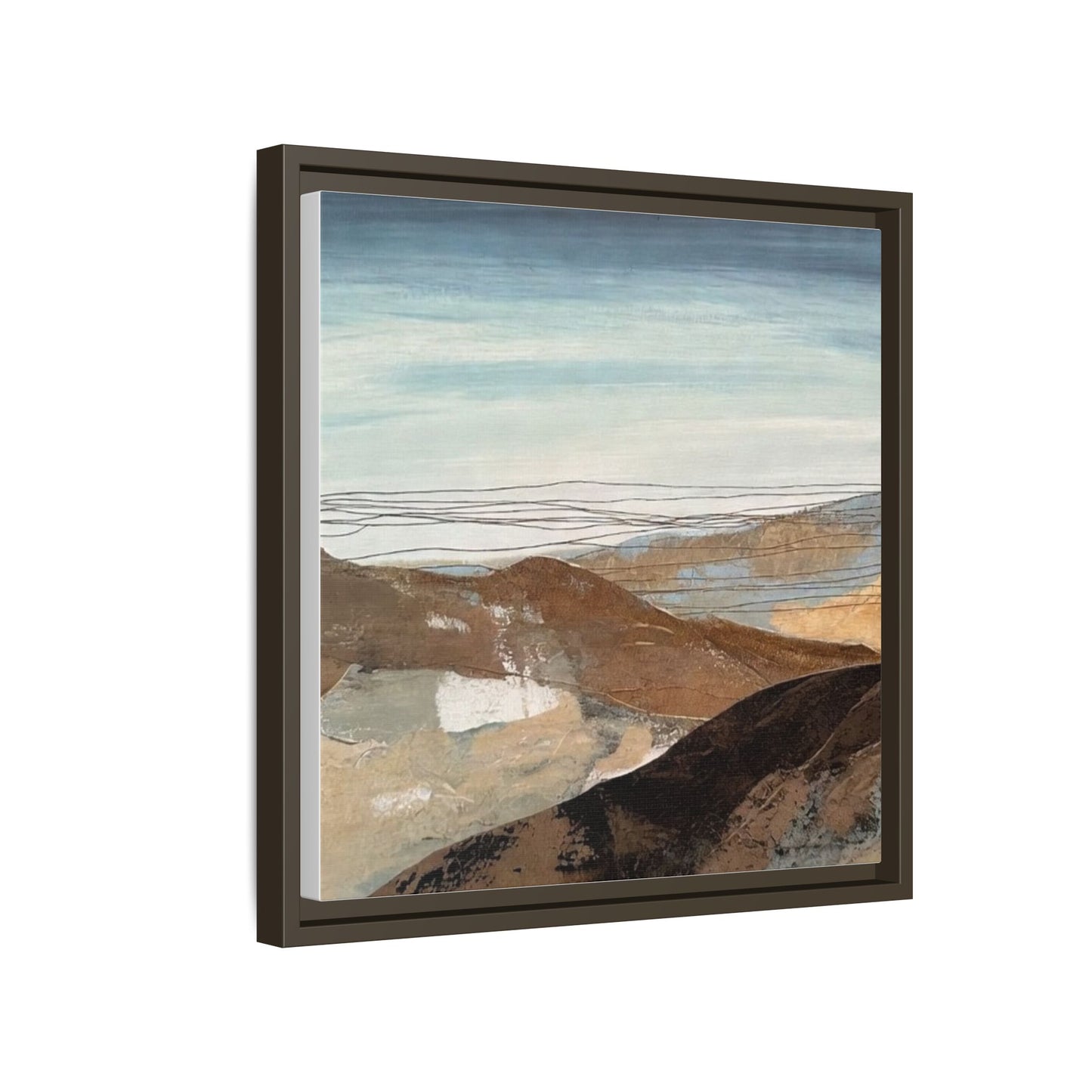 Framed Matte Canvas Art — Serene Abstract Landscape