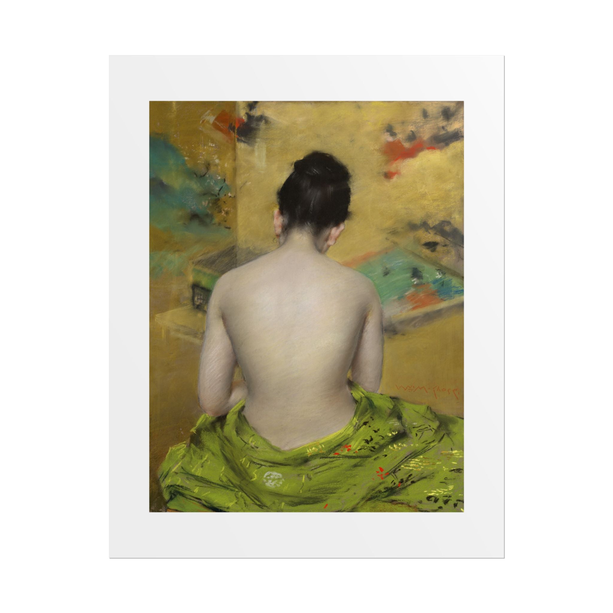 Study of Flesh Color and Gold by William Merritt Chase Wall Art Print