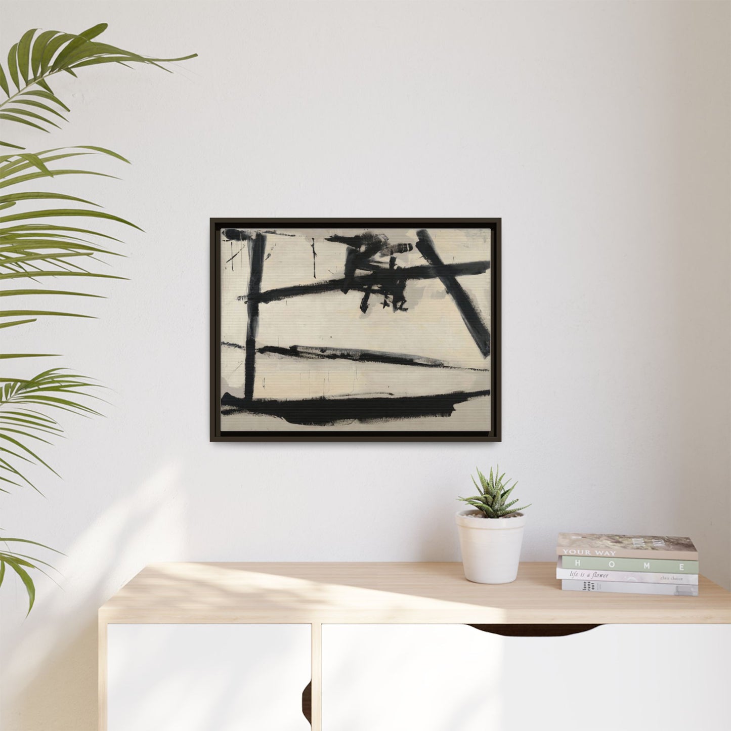 Painting Number 2 by Franz Kline Framed Abstract Canvas Art Print