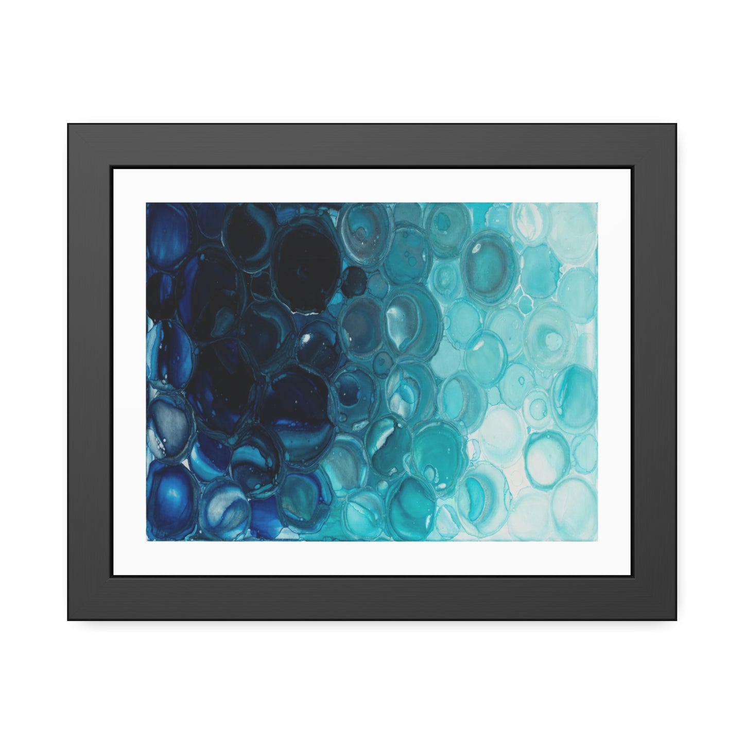 Abstract Ocean Blue Framed Poster