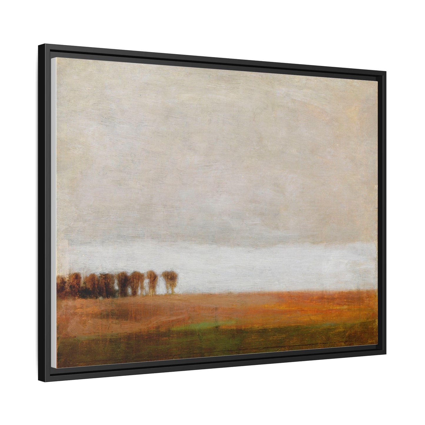 View of Jaegersborg Allé, North of Copenhagen by Vilhelm Hammershøi Framed Matte Canvas Wall Art Print
