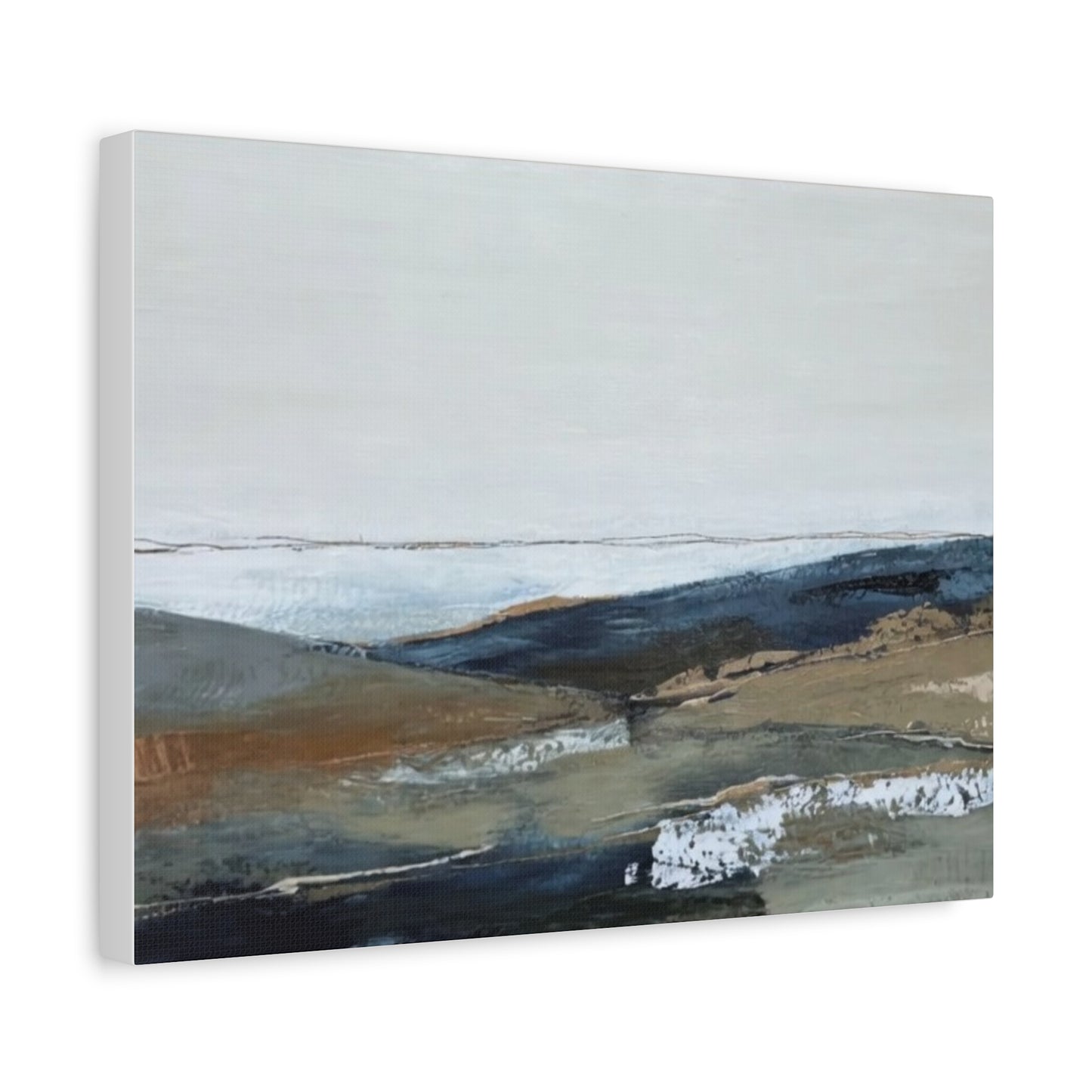 Abstract Coastal Landscape Canvas — Stretched Matte Wall Art