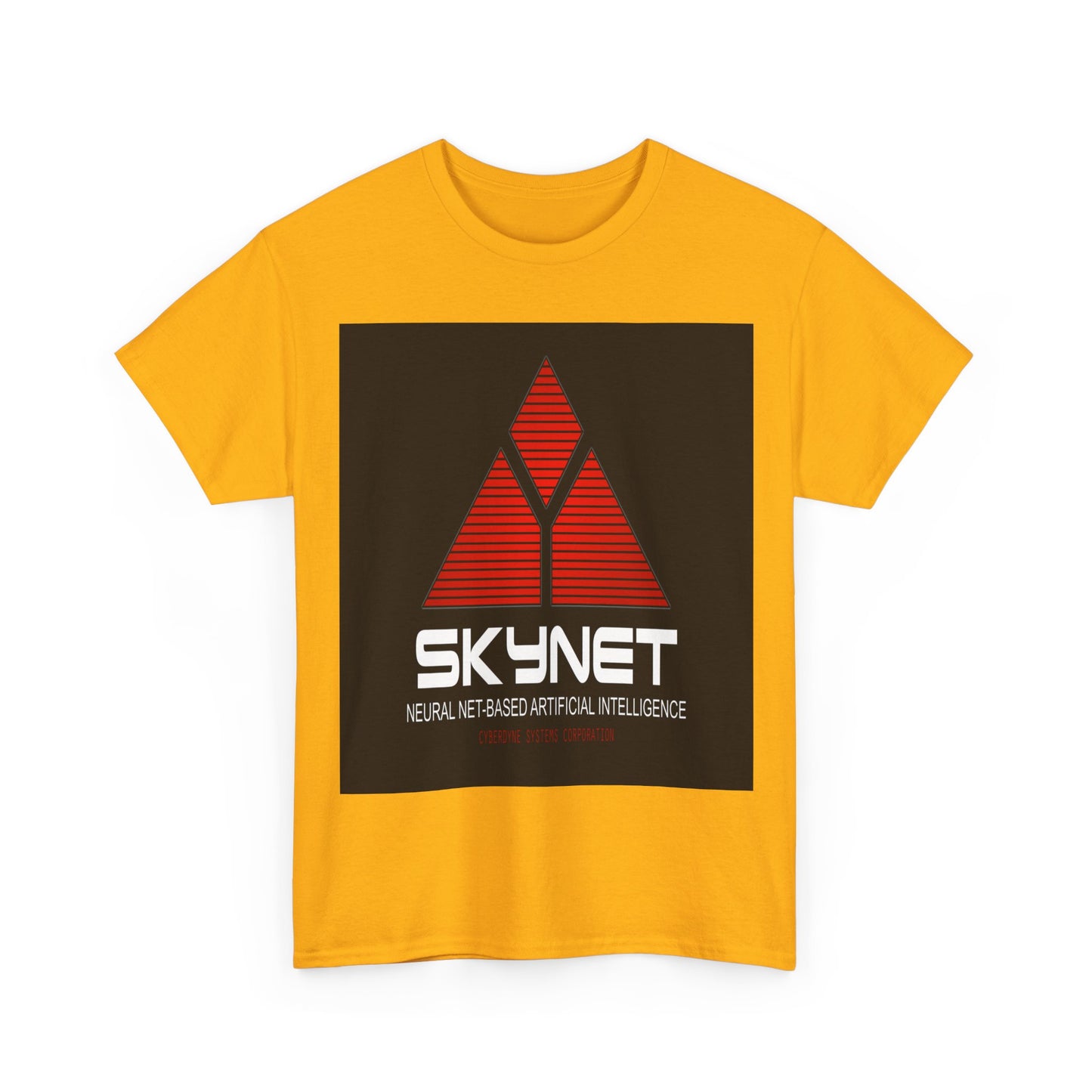 Skynet Logo Tee — Retro Red AI Graphic T-Shirt