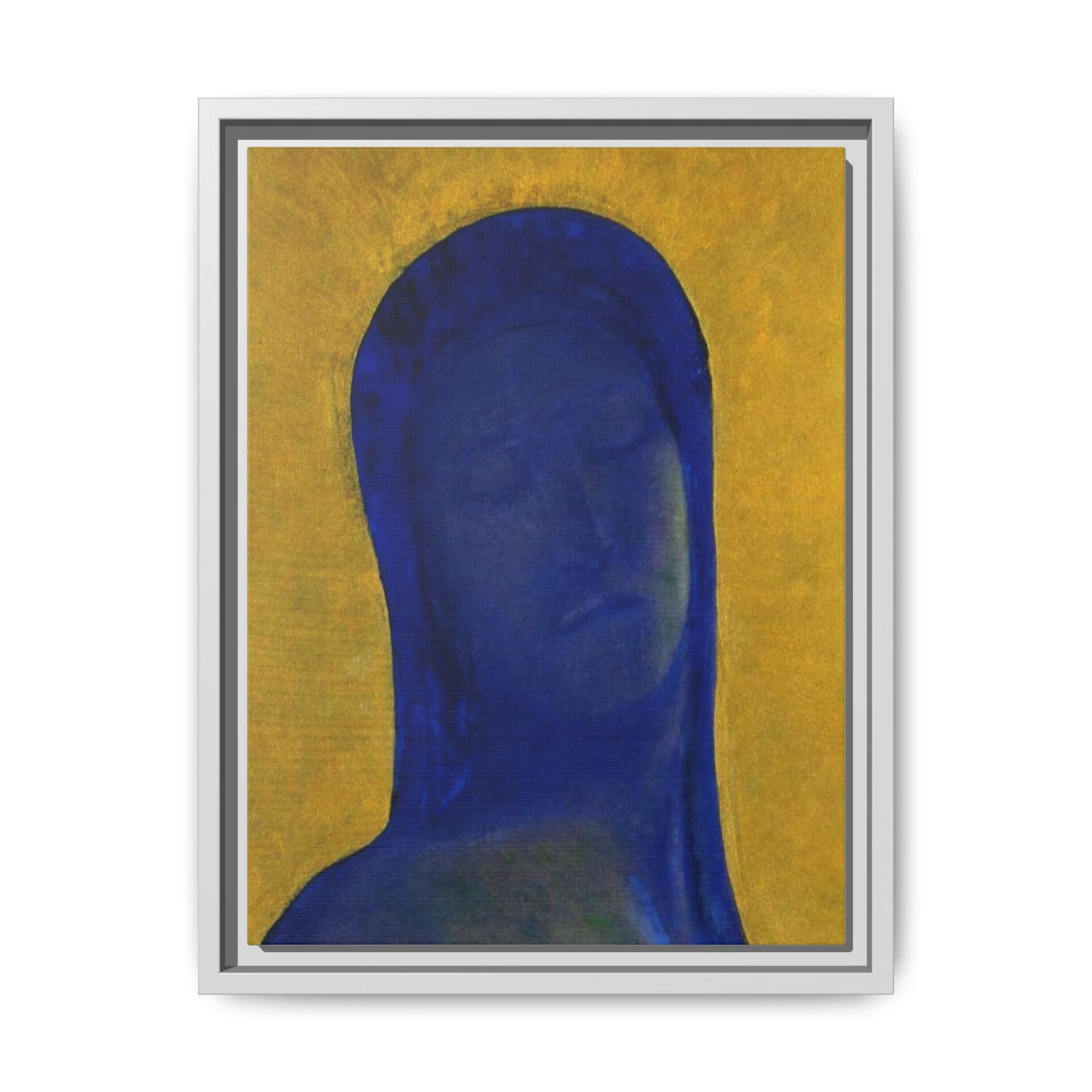 Closed Eyes by Odilon Redon Framed Matte Canvas Wall Art Print