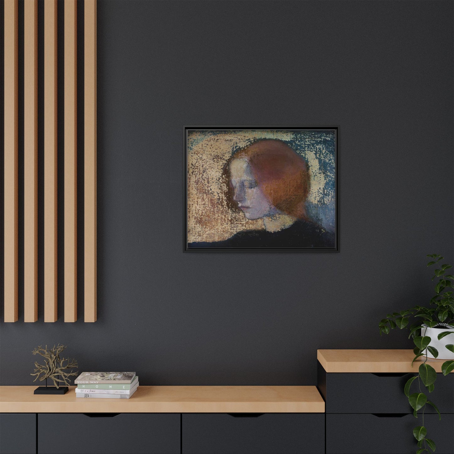 Fragment by Helena Schjerfbeck Framed Matte Canvas Art Print