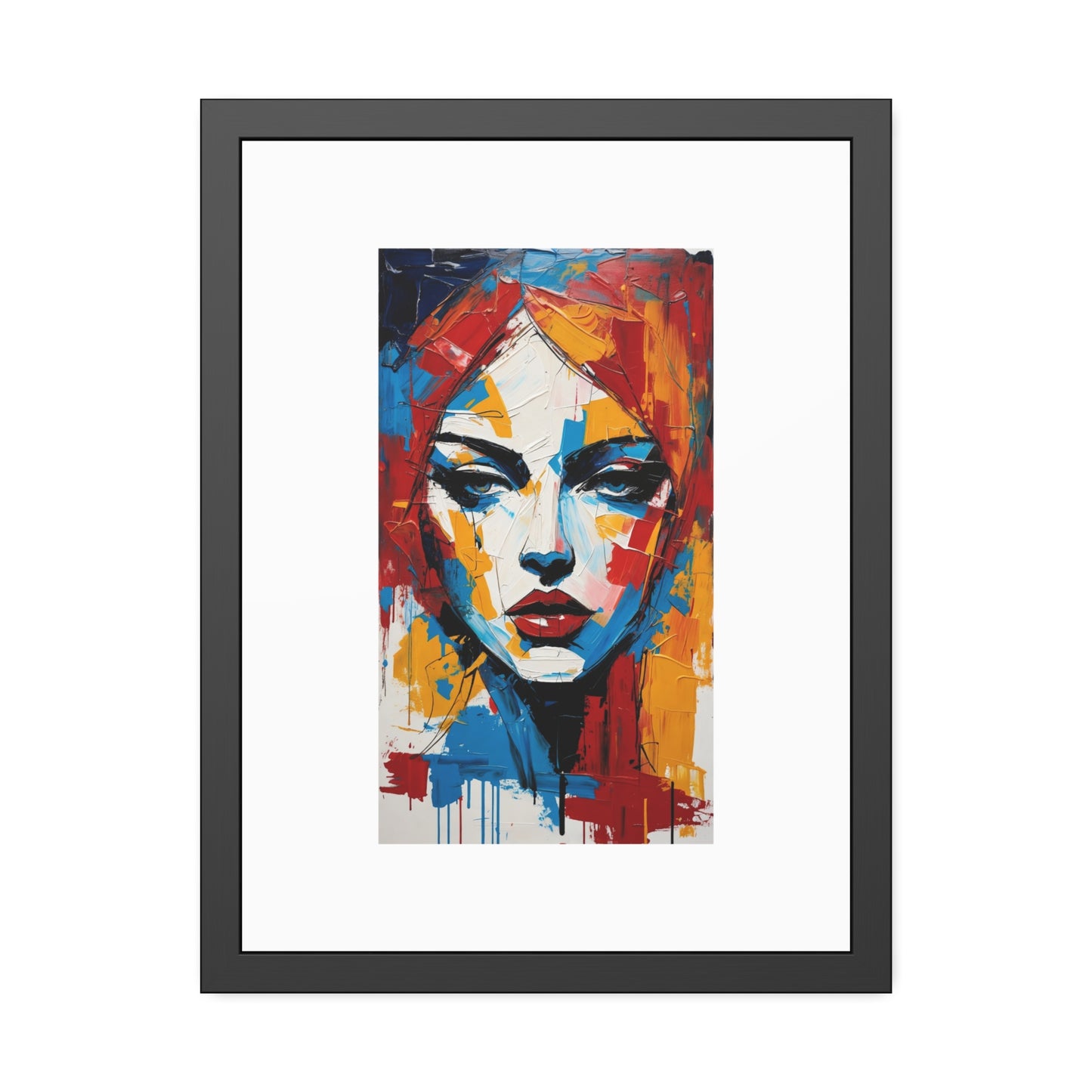 Framed Abstract Portrait of a Woman Print
