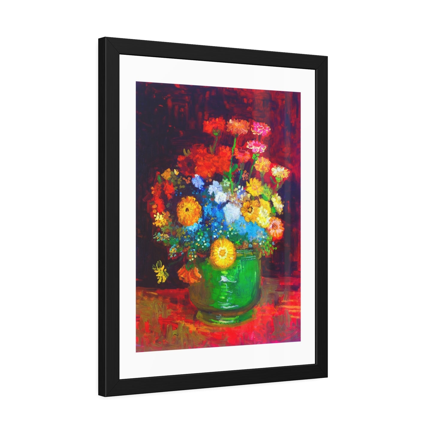 Framed Floral Poster — Colorful Bouquet Art Print