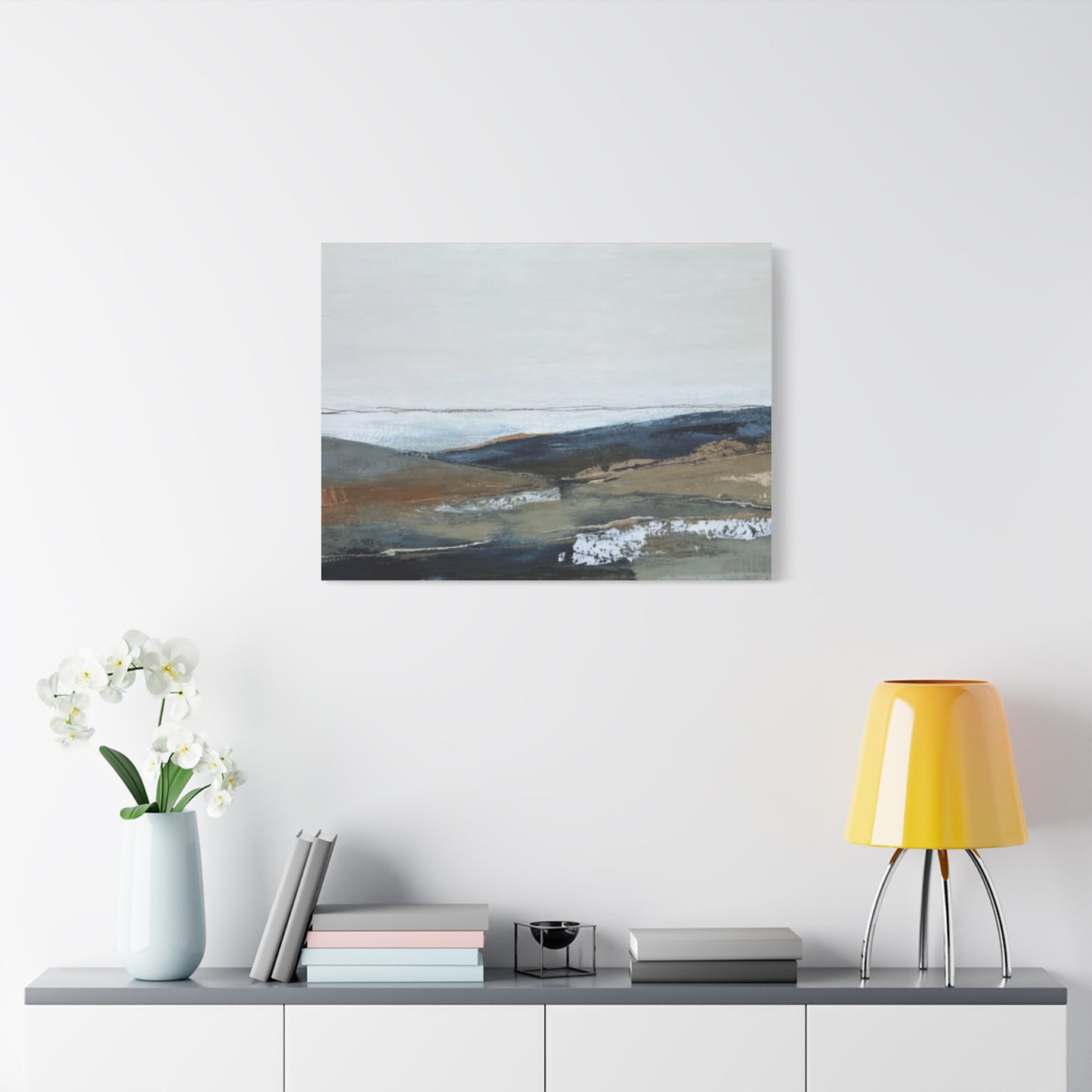 Abstract Coastal Landscape Canvas — Stretched Matte Wall Art