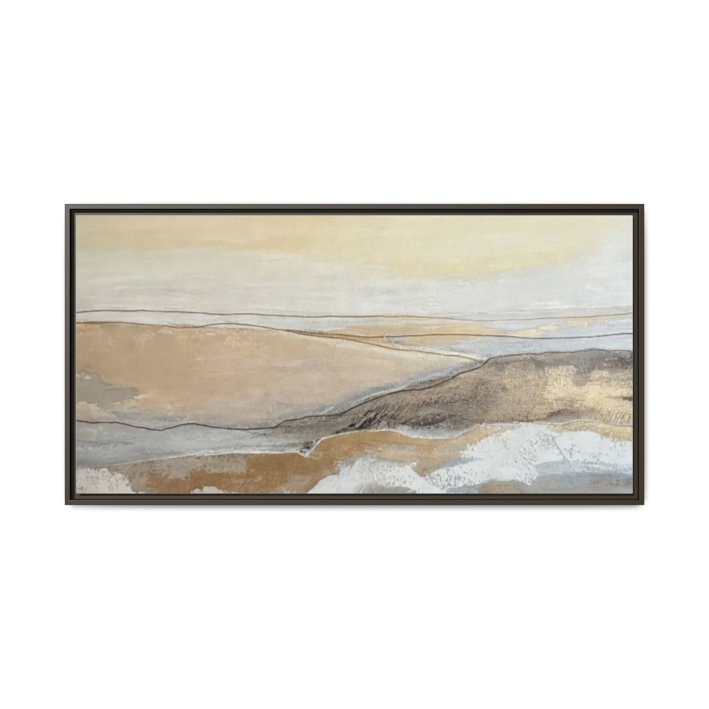Framed Abstract Coastal Landscape Matte Canvas Wall Art
