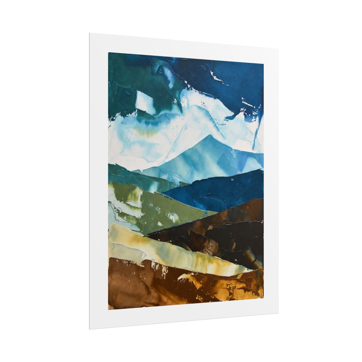 Abstract Mountain Landscape Poster — Rolled Art Print