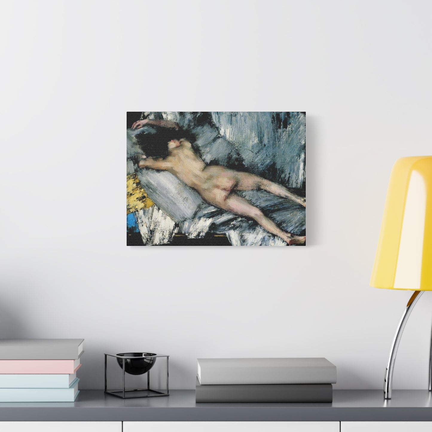 Nude in the Studio by János Vaszary Matte Stretched Canvas: Wall Art Poster