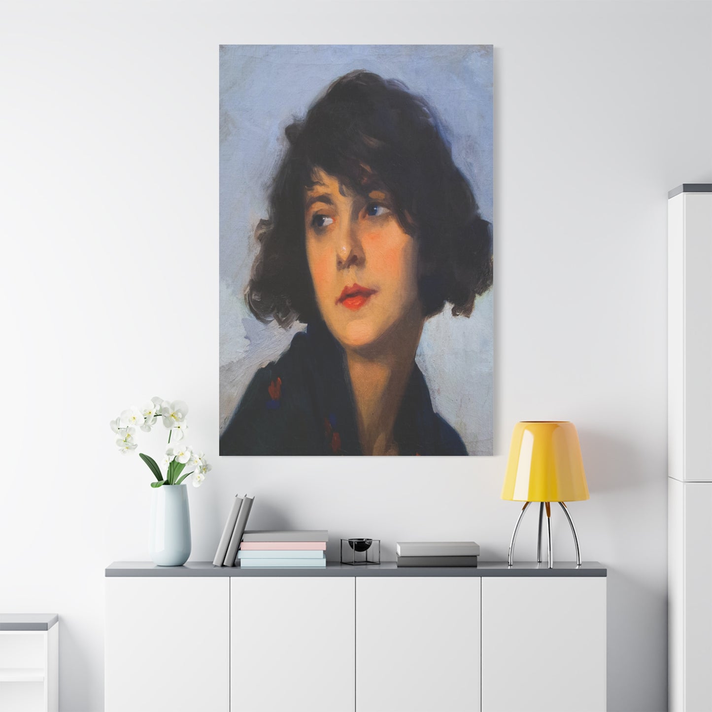 Mulher do chale verde (cropped) by Cyprien Eugene Boulet Matte Canvas Print — Stretched Wall Art