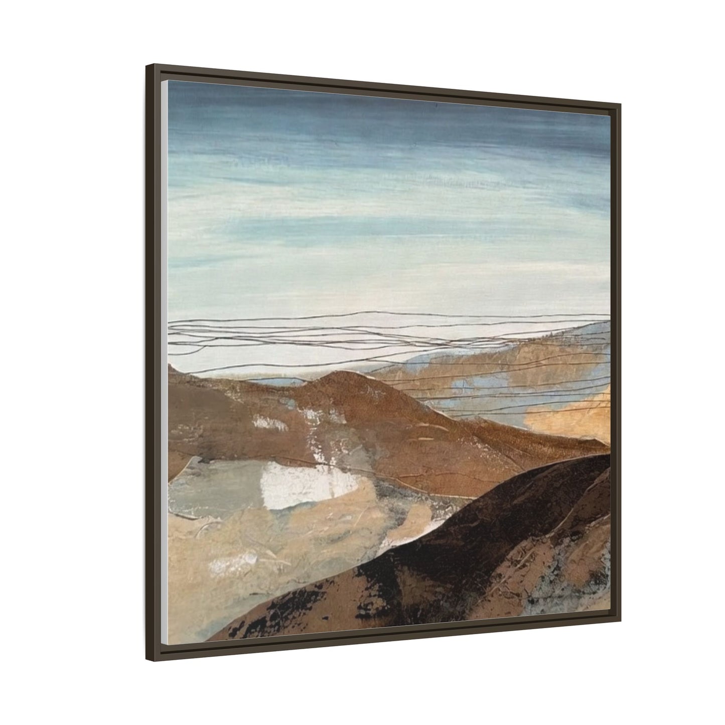 Framed Matte Canvas Art — Serene Abstract Landscape