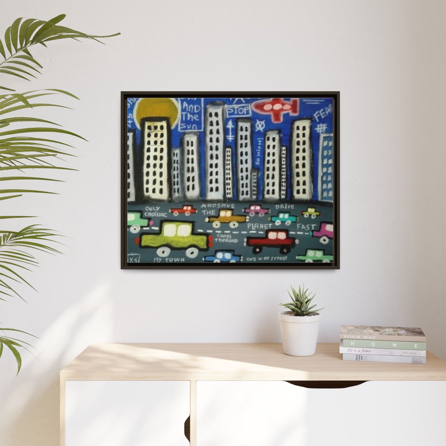 Only Cadillac 2 by Yann Sciberras Framed Matte Canvas Wall Art Print