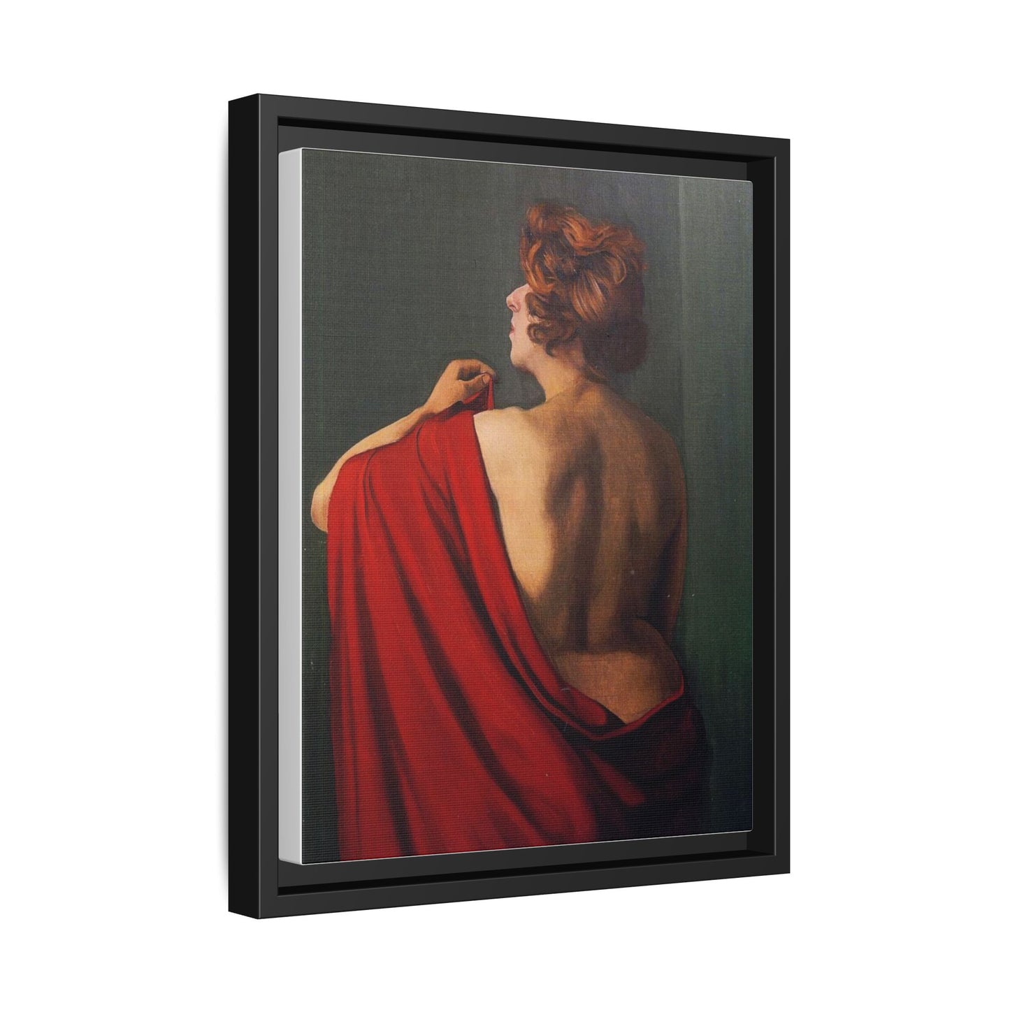 Femme au châle rouge by Félix Vallotton Framed Matte Canvas Wall Art Print