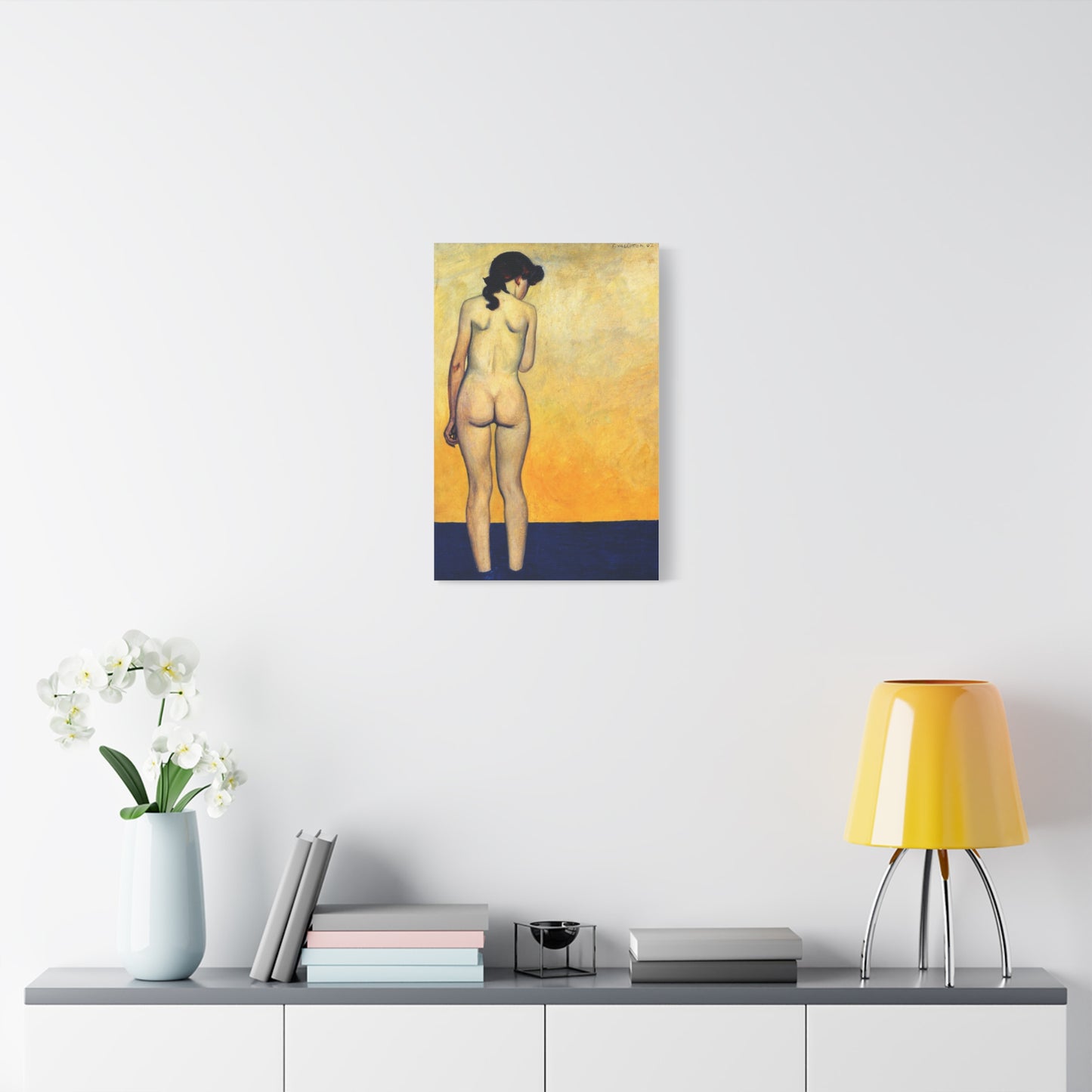Adolescente entrant dans l'eau by Félix Vallotton  Matte Stretched Wall Art Print