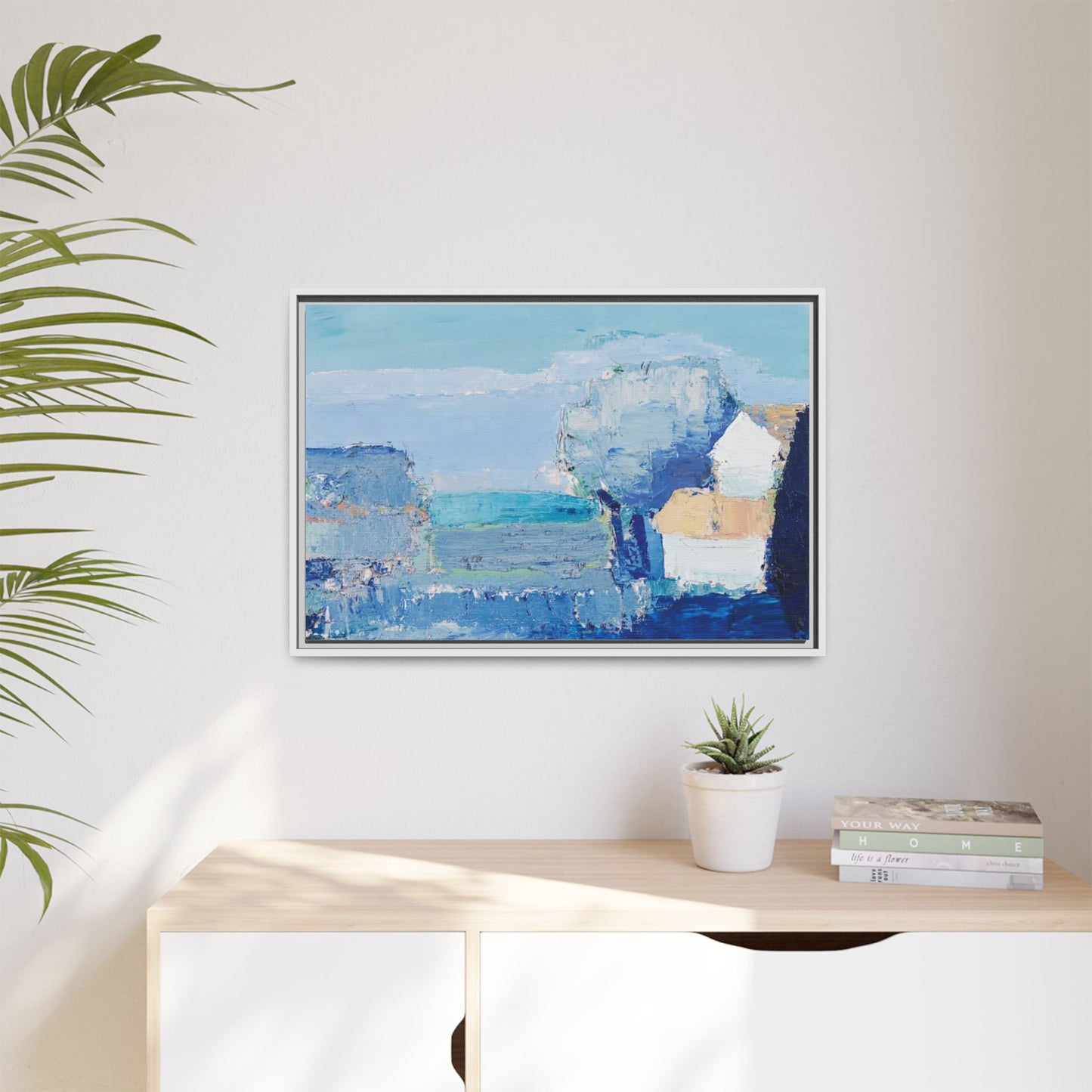 Paysage de Provence by Nicolas de Staël Framed Matte Canvas Seascape Wall Art Print